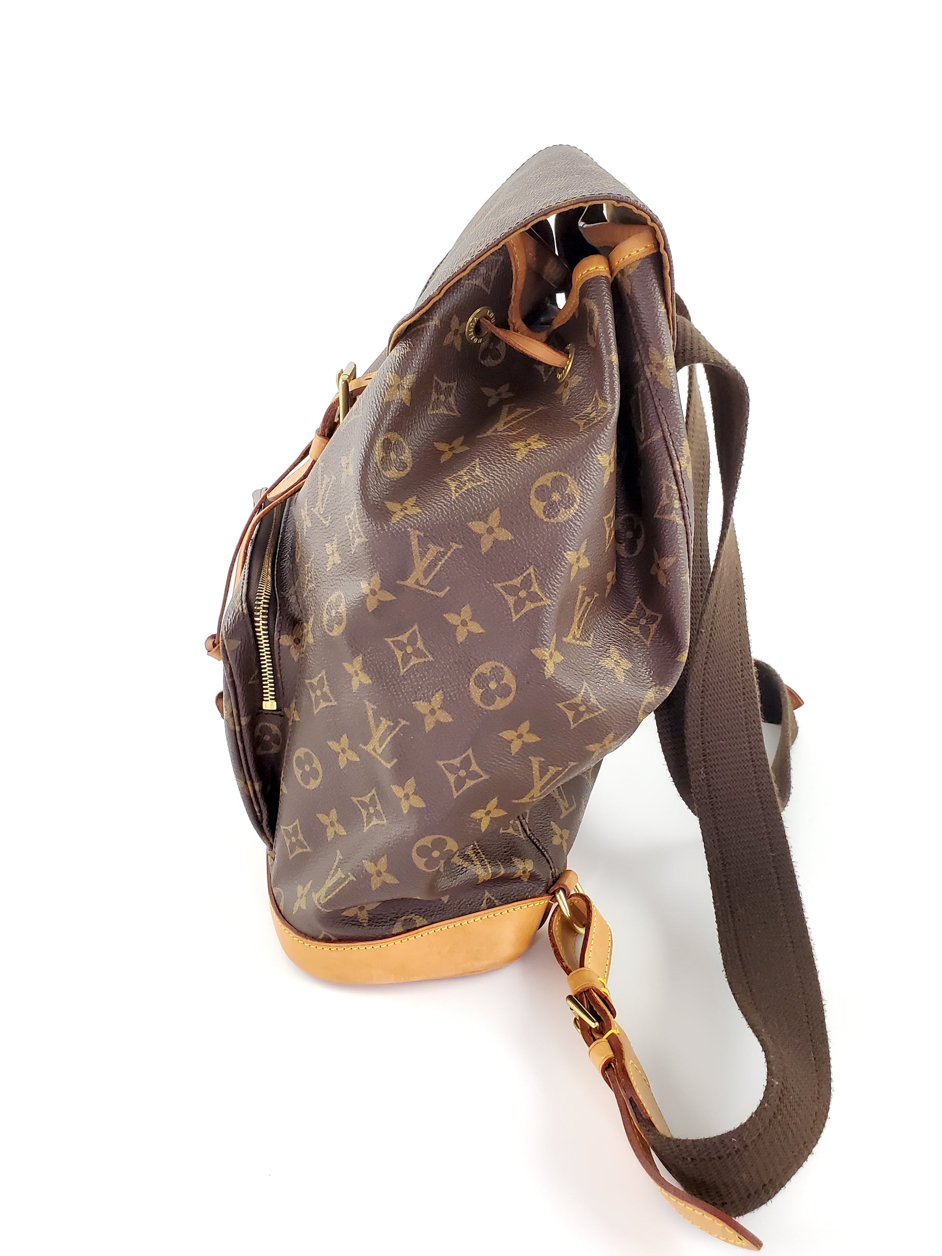 louis vuitton backpack buckle LOUIS VUITTON 1999 Montsouris Monogram Backpack – Fashion Reloved