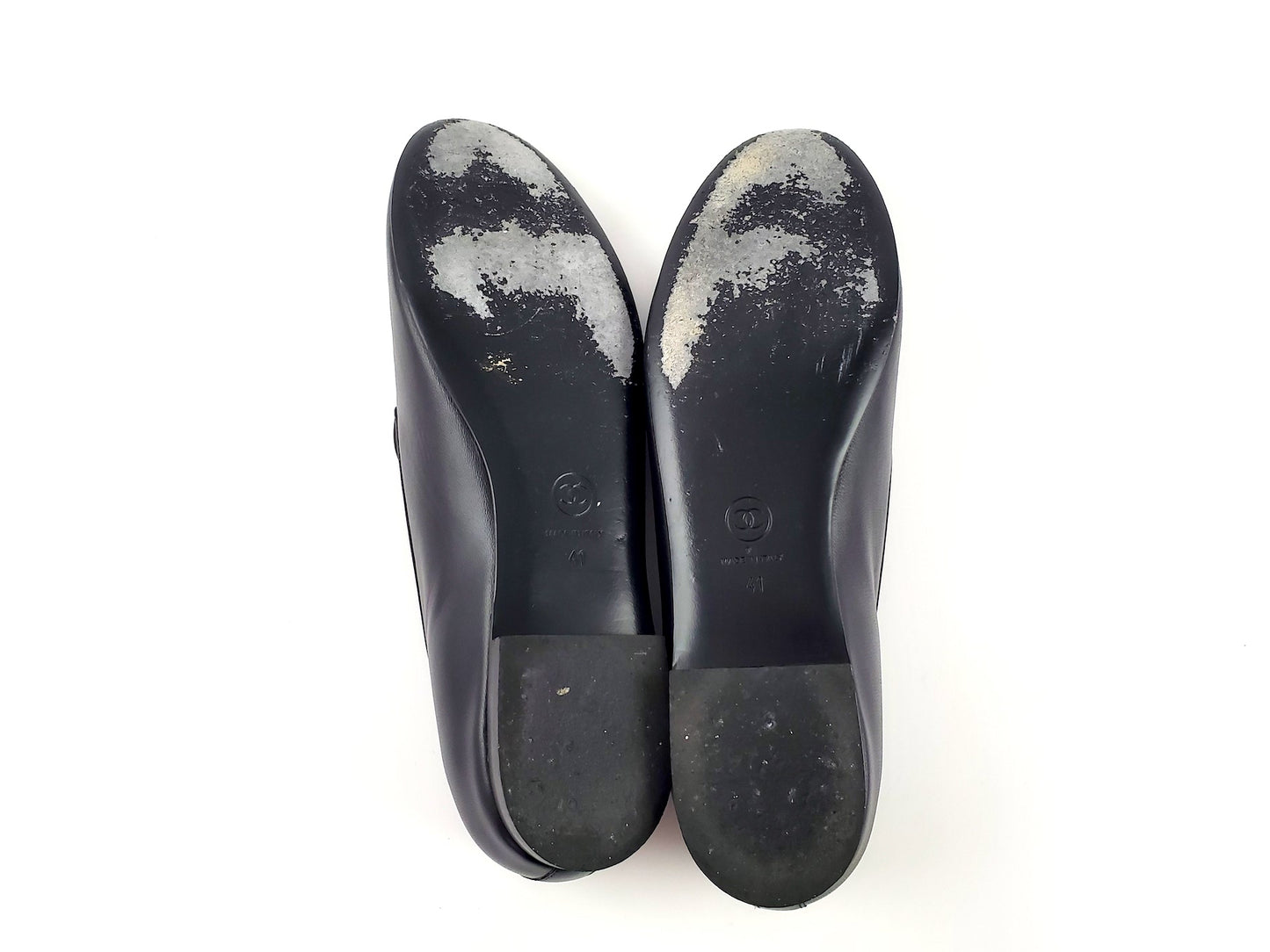 CHANEL 2018 Black CC Logo  Loafers 41