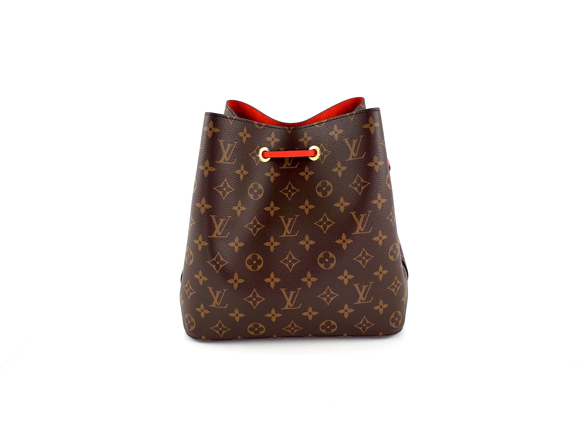 LOUIS VUITTON 2021 NeoNoe M44021 Monogram MM Red Bucket Crossbody