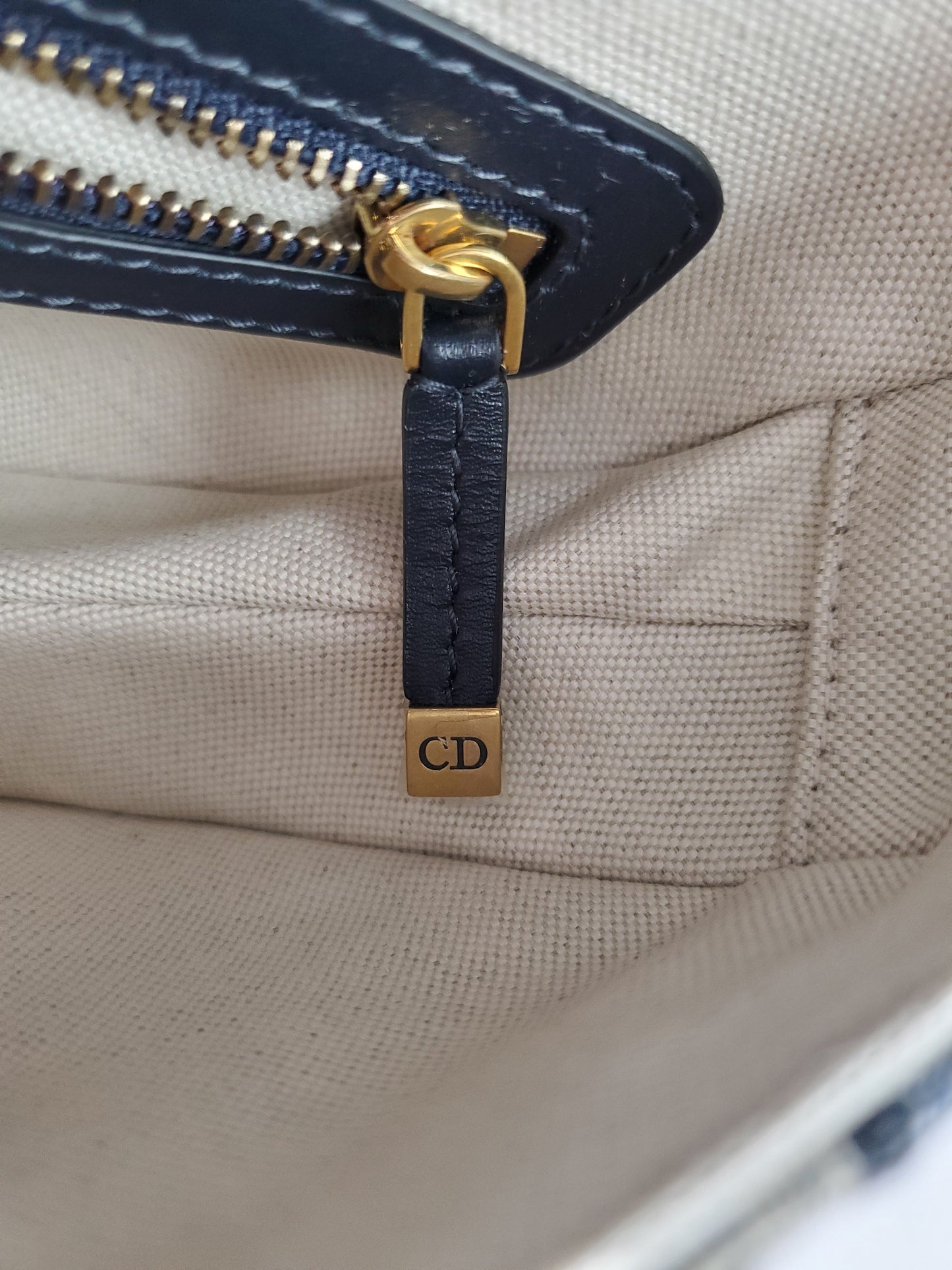 CHRISTIAN DIOR 2018 Oblique Blue Canvas Saddle Bag