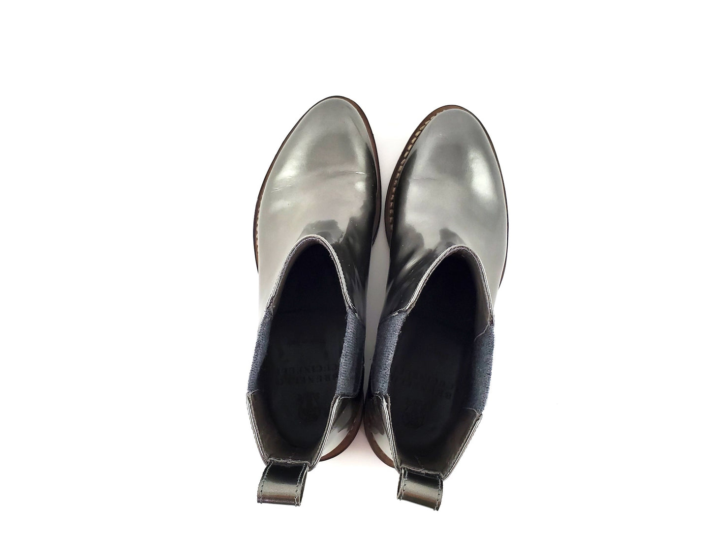 Brunello Cucinelli Chelsea Metallic Ankle Boots 36.5