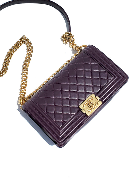 Chanel Old Medium Purple 2017 Quilted Lambskin Bag