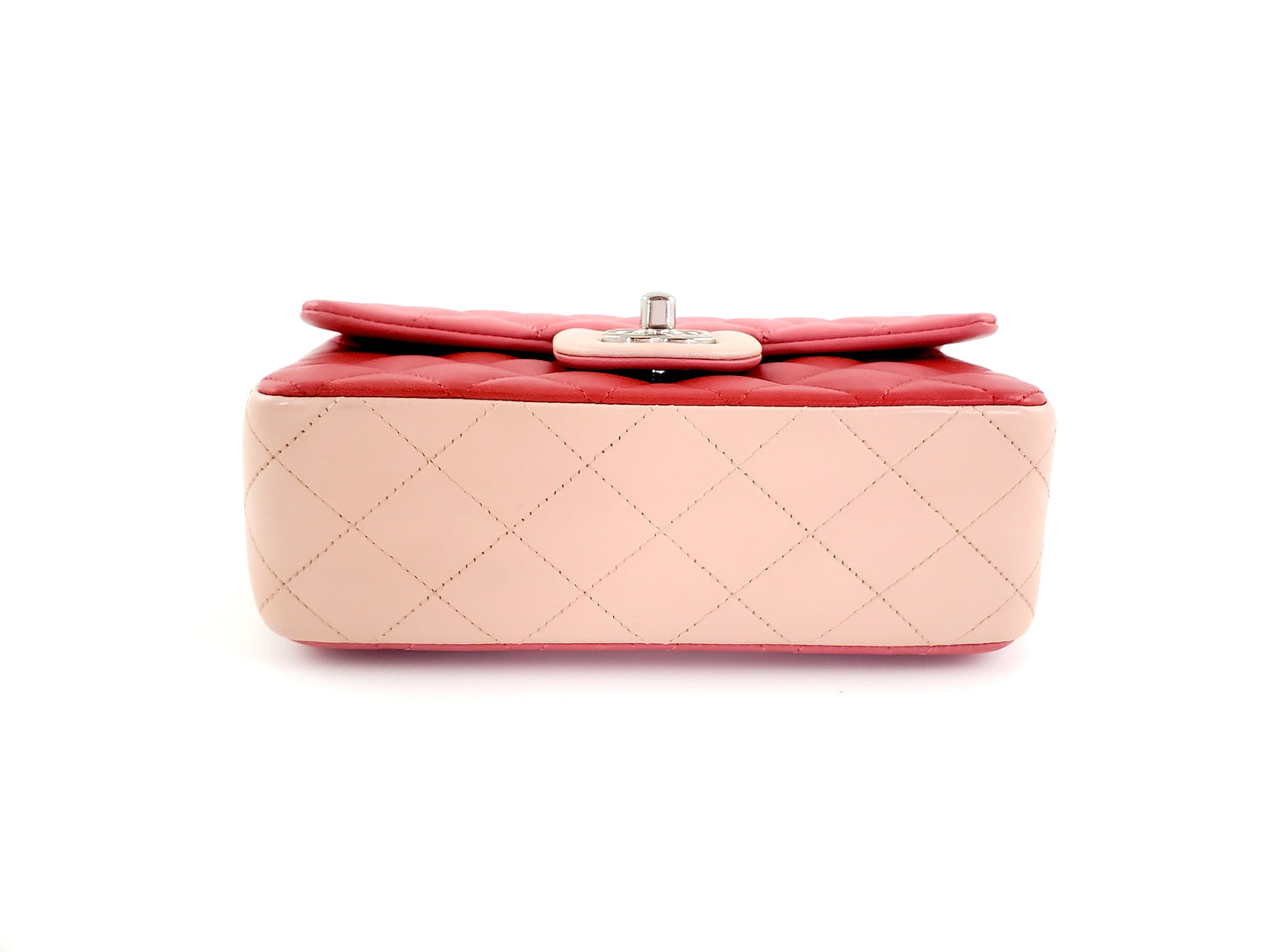 CHANEL Rectangular Mini Valentine Charm Tri-color Pink Flap Bag