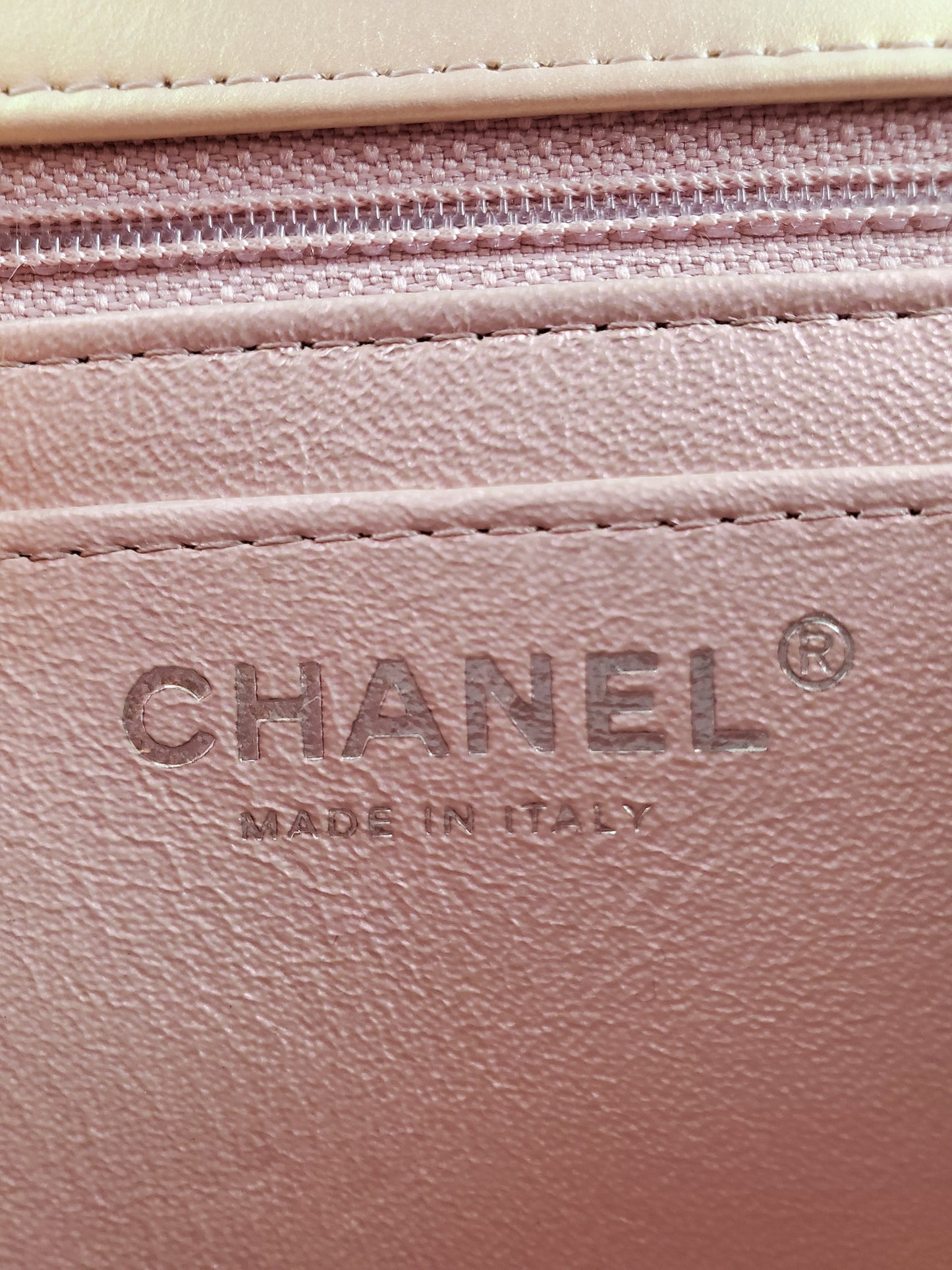 New CHANEL Square Mini 2021 Iridescent Pink Calfskin Leather Bag