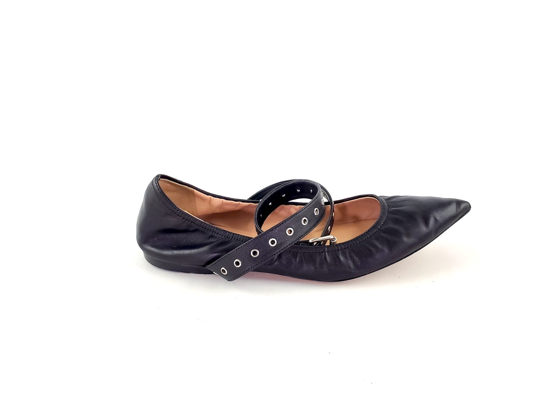 VALENTINO Black Ballerina Pointed Toe Flats 38.5