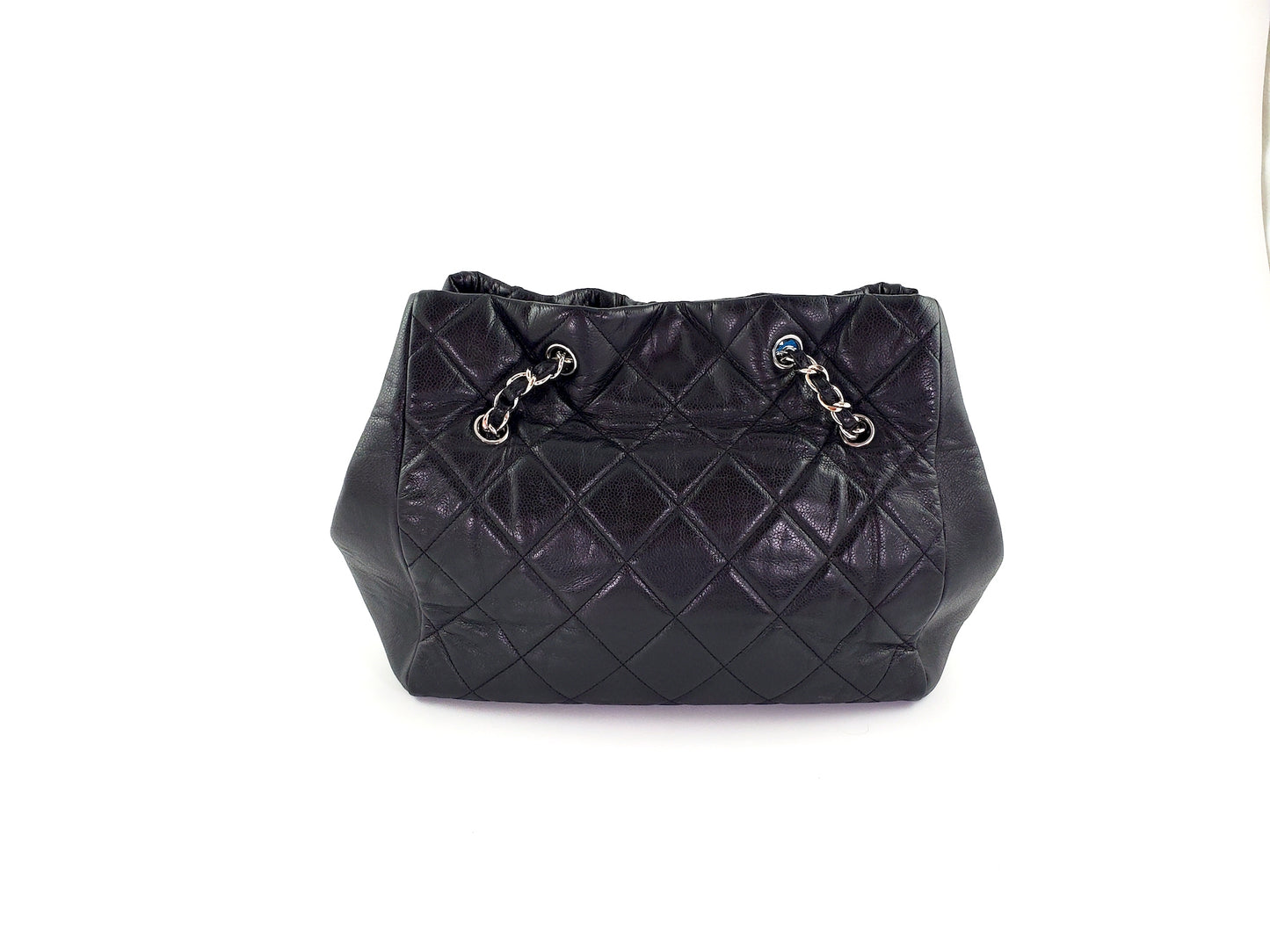 Chanel Black Brilliant Cells Quilted Leather Tote