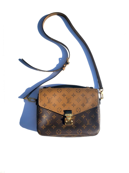 LOUIS VUITTON Reverse Monogram Pochette Metis Crossbody Bag