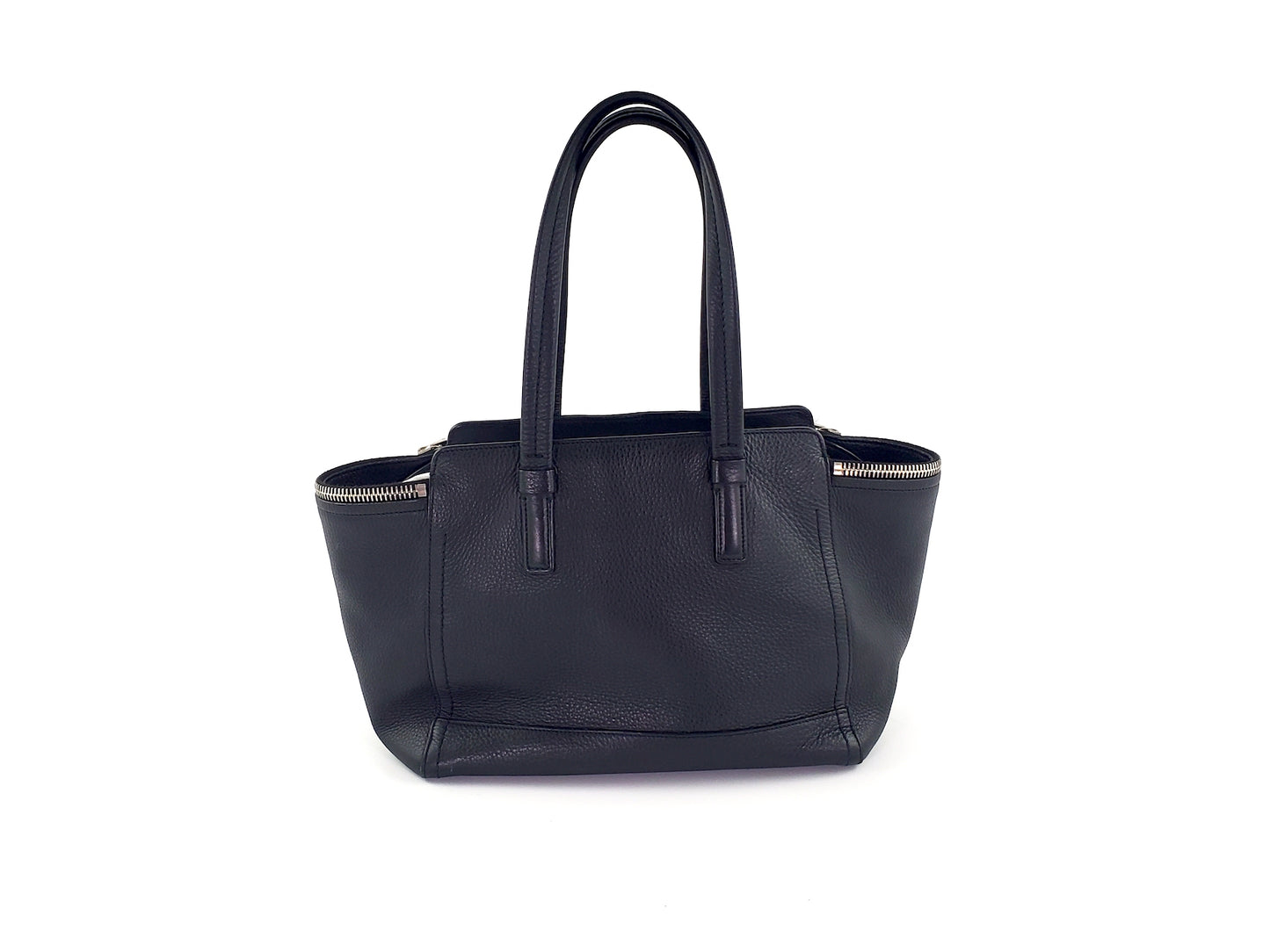 Salvatore Ferragamo Black Verve Zipper Tote