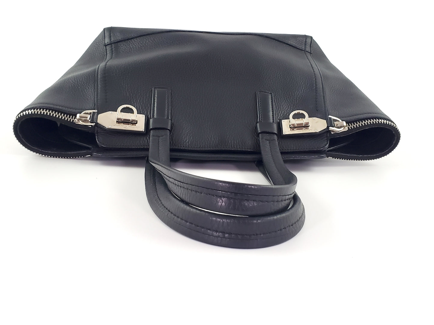 Salvatore Ferragamo Black Verve Zipper Tote