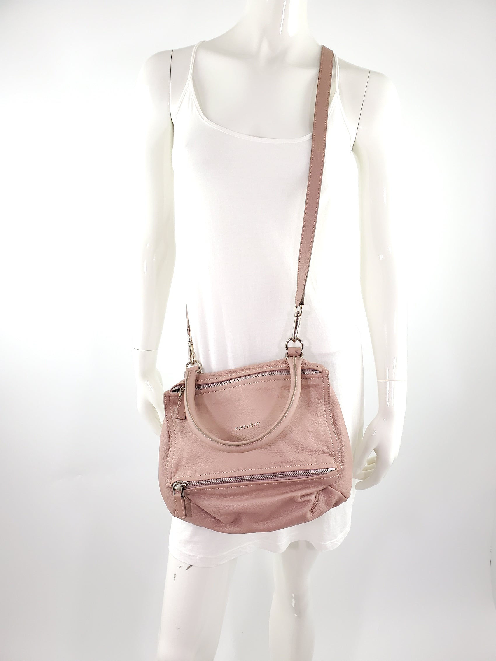 Givenchy Small Pink Leather Pandora Crossbody Shoulder Bag