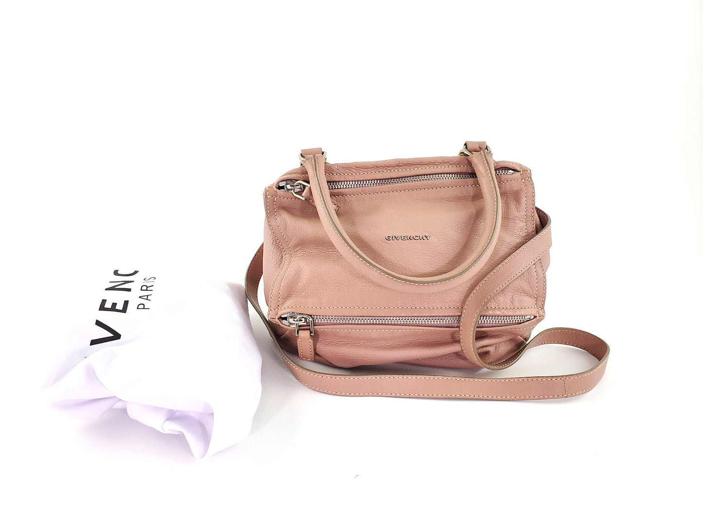 Givenchy Small Pink Leather Pandora Crossbody Shoulder Bag