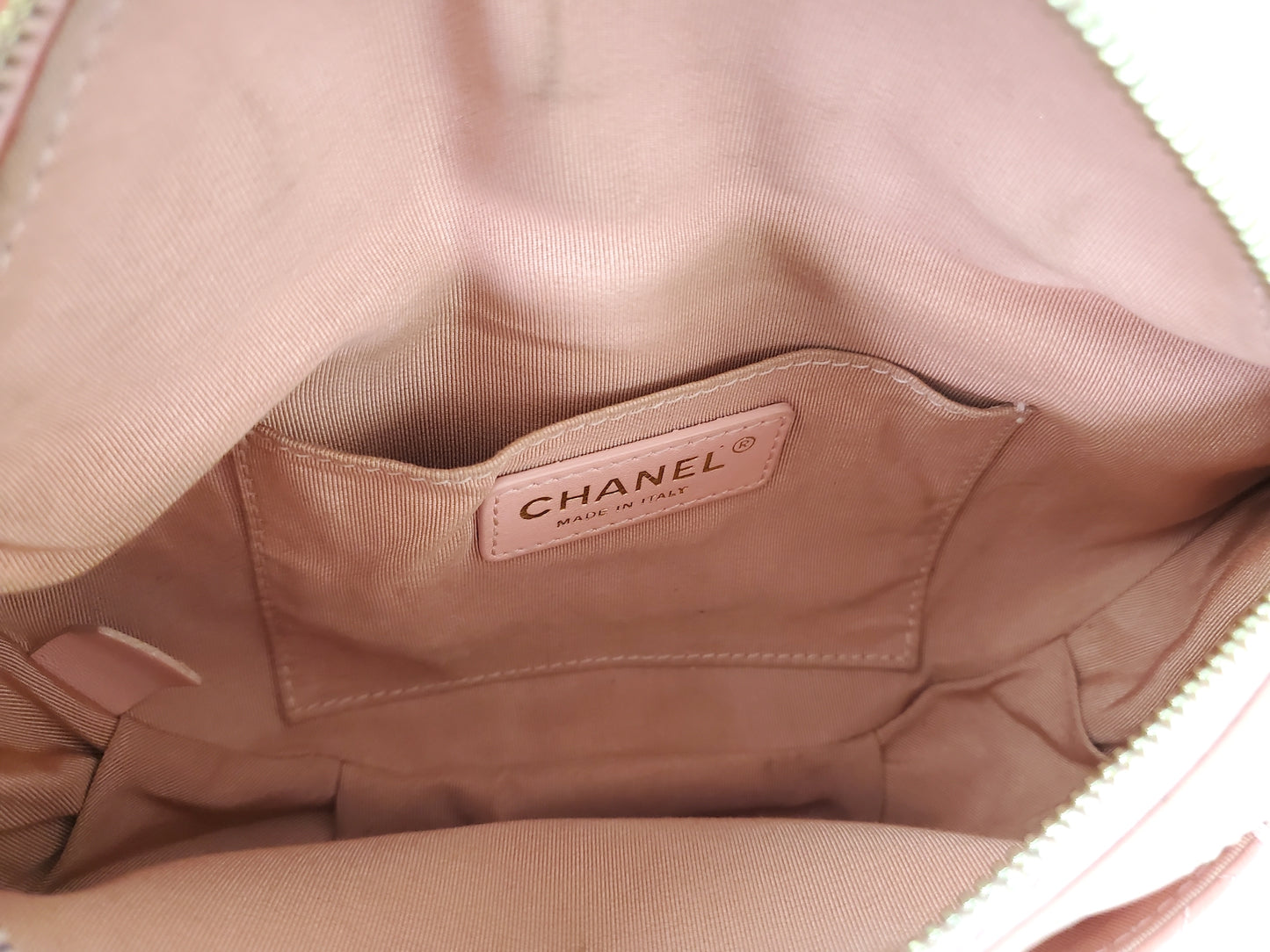 CHANEL Pink Leather CC Quilted Bi Waist  Bag