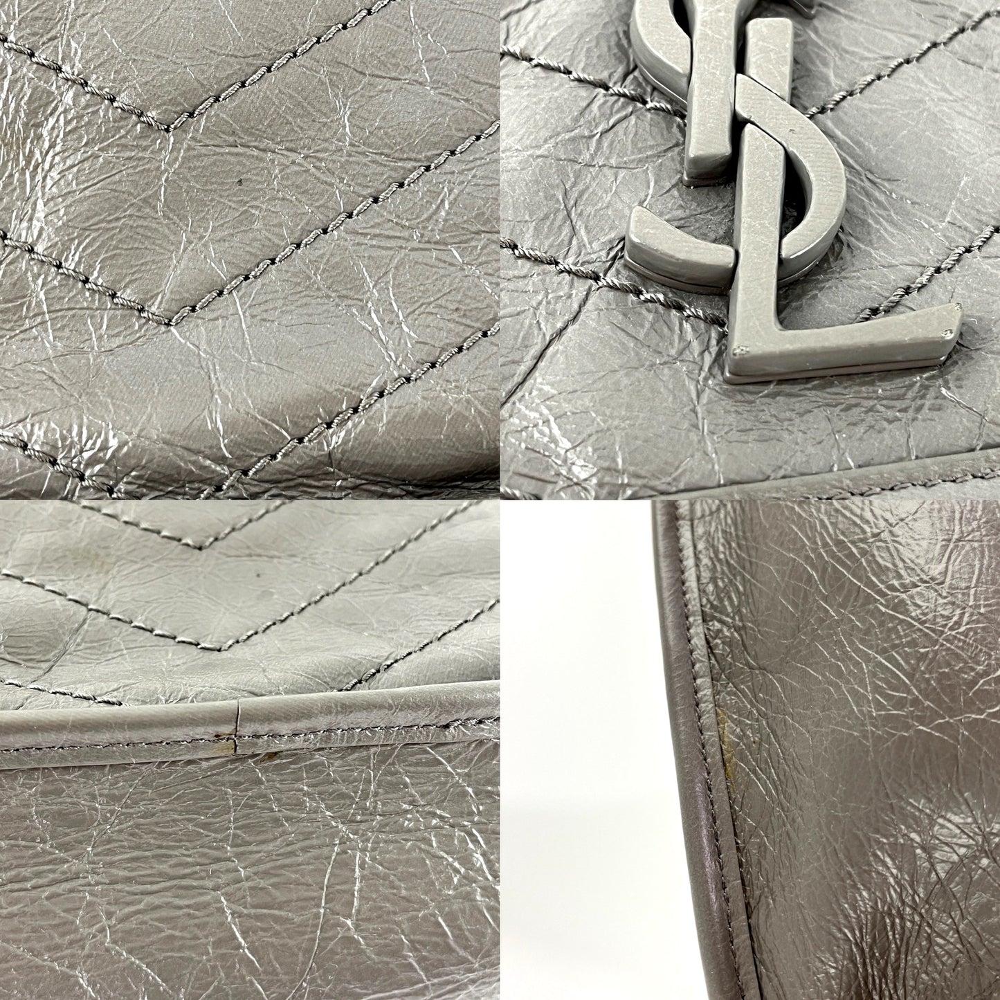 Saint Laurent Large Niki 2018 Fog Gray Shoulder Crossbody Bag