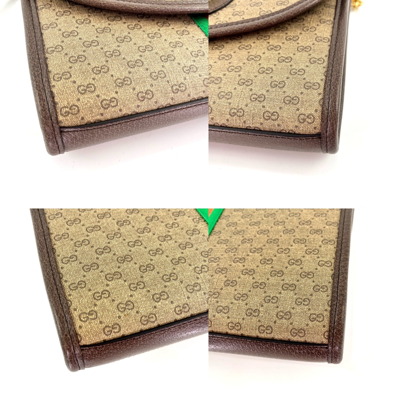 GUCCI Rajah Tiger Head GG Monogram Web Crossbody Bag