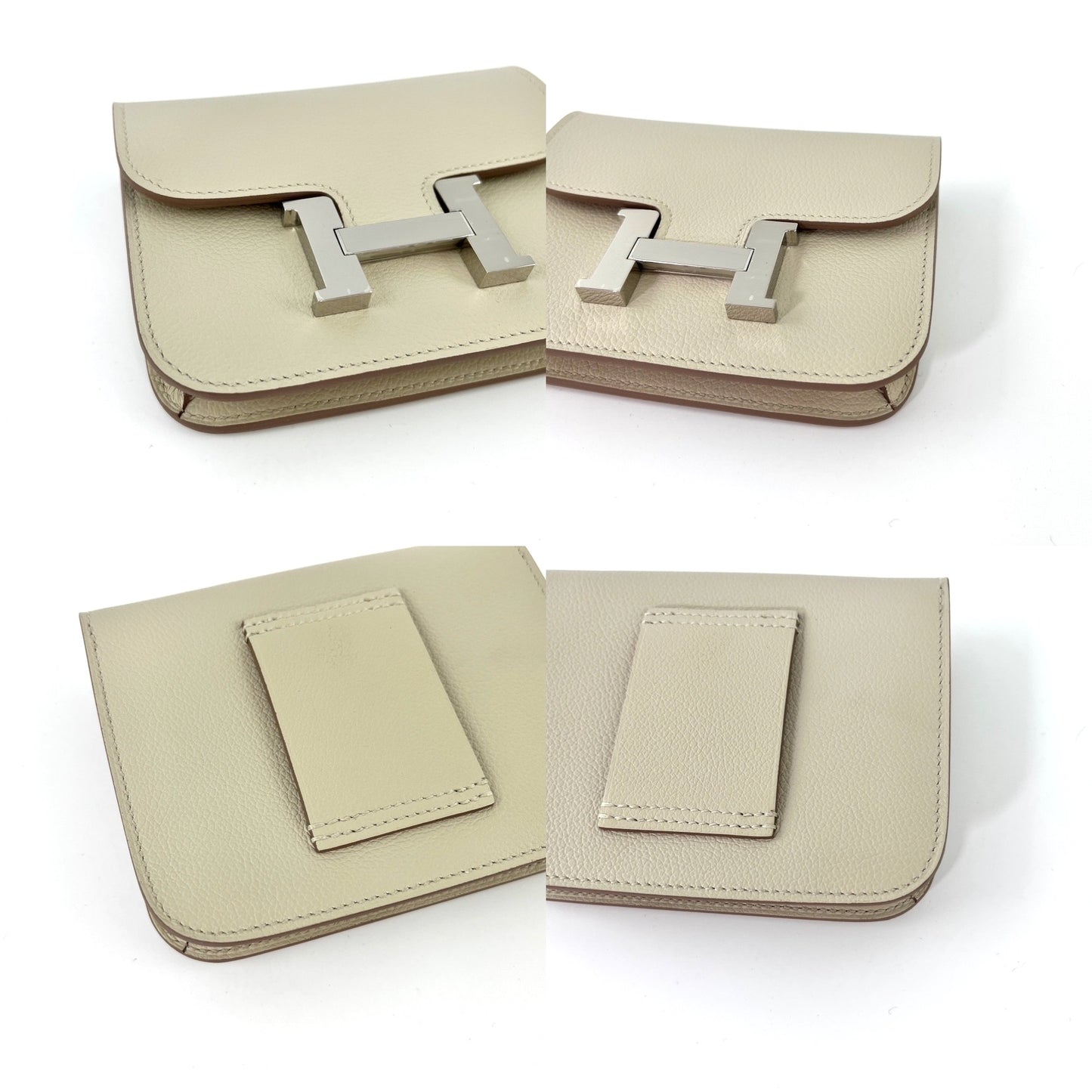 New HERMES Constance Slim Compact Beton Wallet Belt Bag