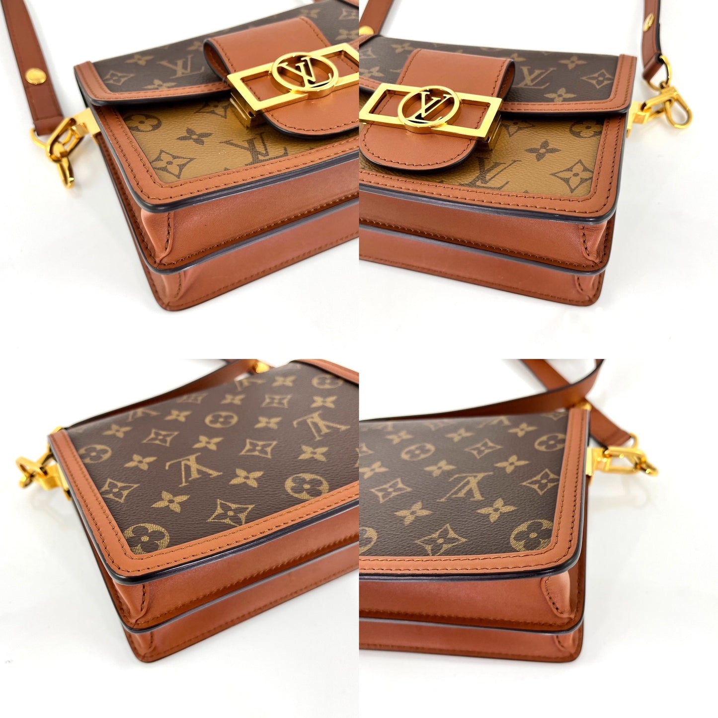 LOUIS VUITTON Dauphine Mini 2019 Monogram Reverse Crossbody Bag