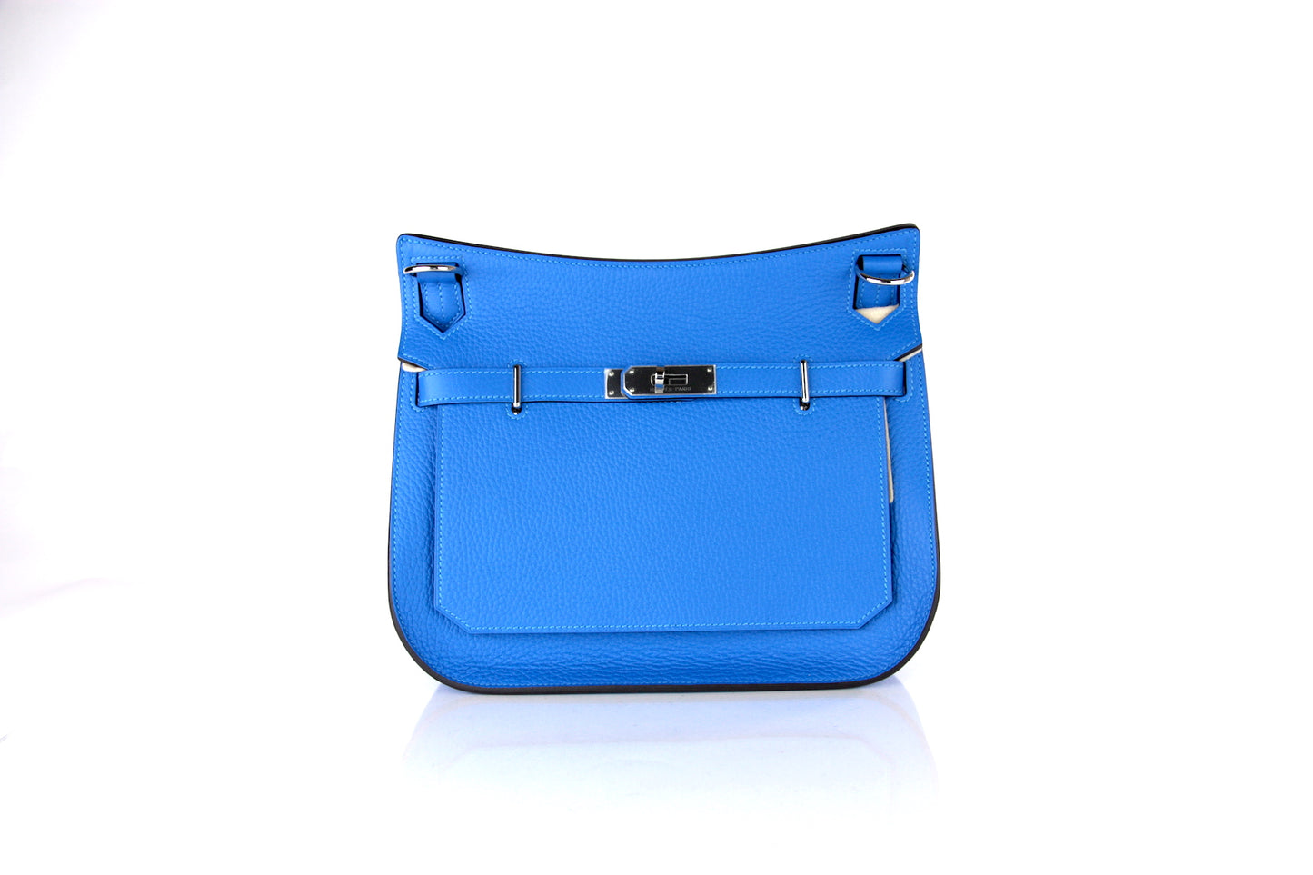 Hermes Bleu Hydra Jypsiere 28cm Clemence Bag