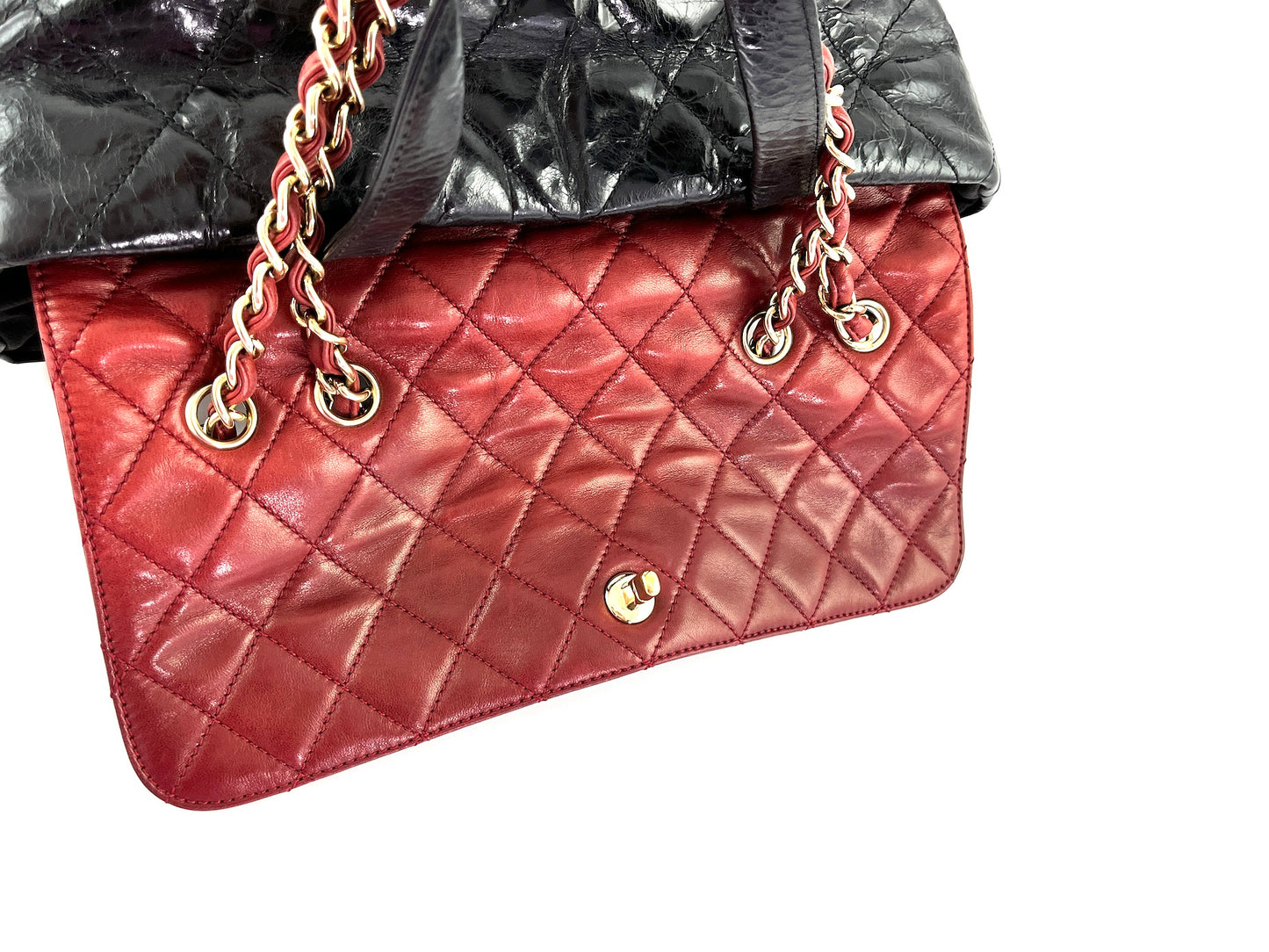 Vintage CHANEL Black Portobello Quilted Tote