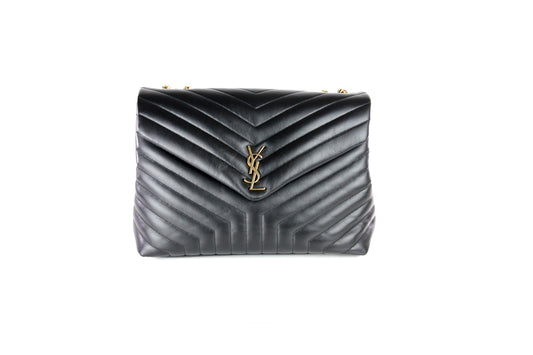 New Yves Saint Laurent Quilted Monogram Large Loulou Bag