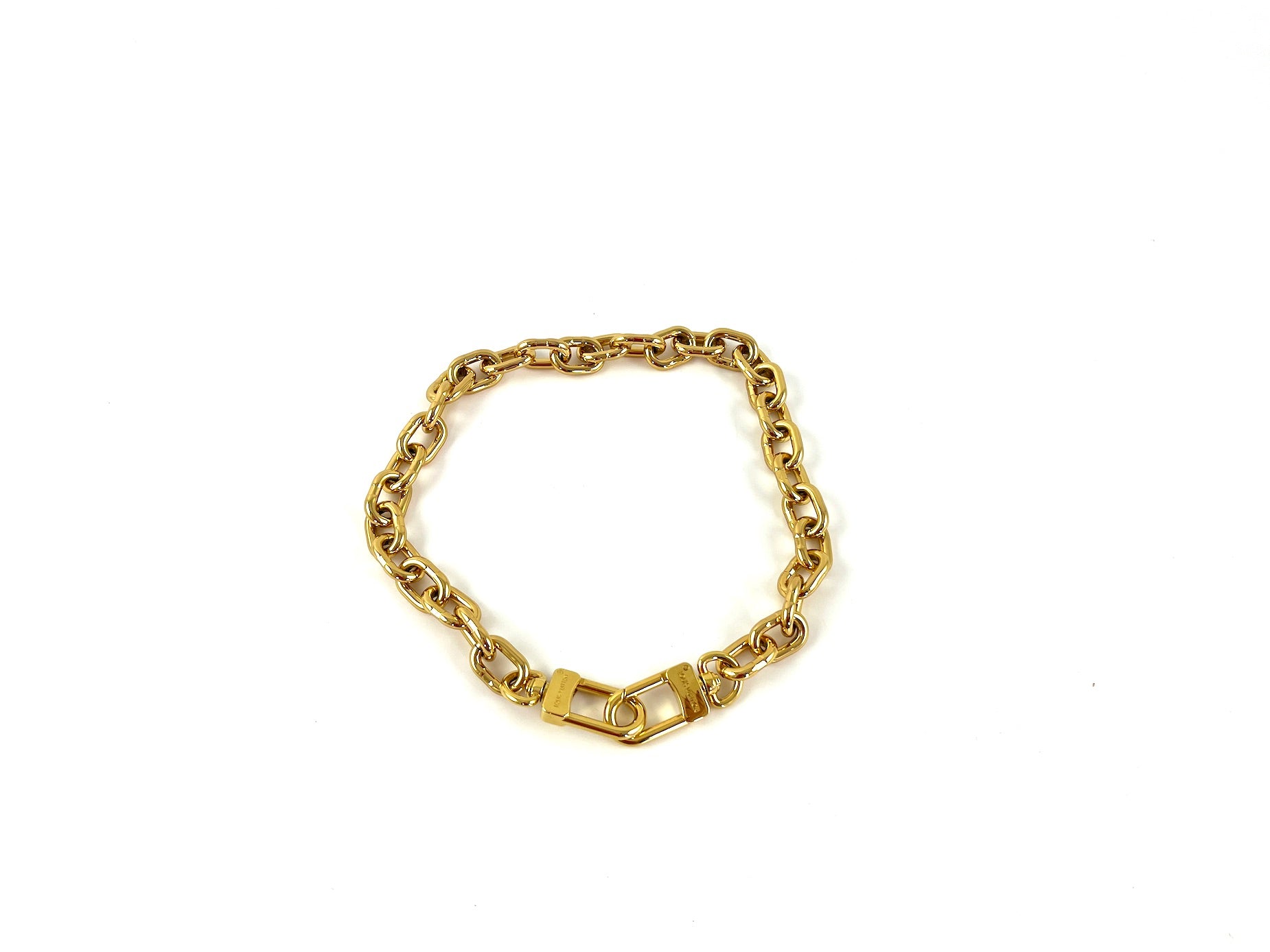 Louis Vuitton Gold Tone Thick Chain Bag Strap