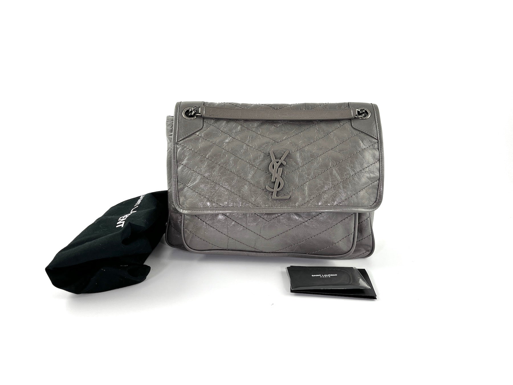 Ysl grey crossbody bag sale