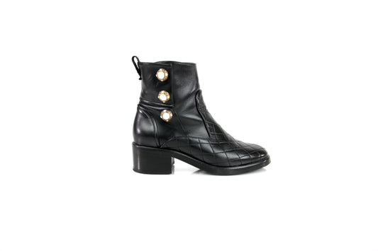 Chanel Quilted Ankle Zip Boots 37