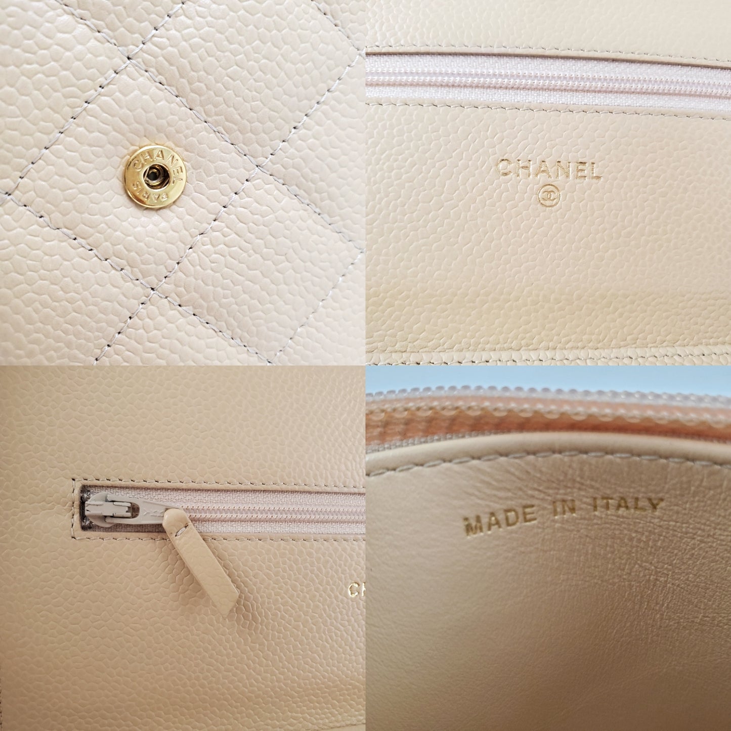 Chanel Caviar Quilted Wallet On The Chain Crossbody Bag