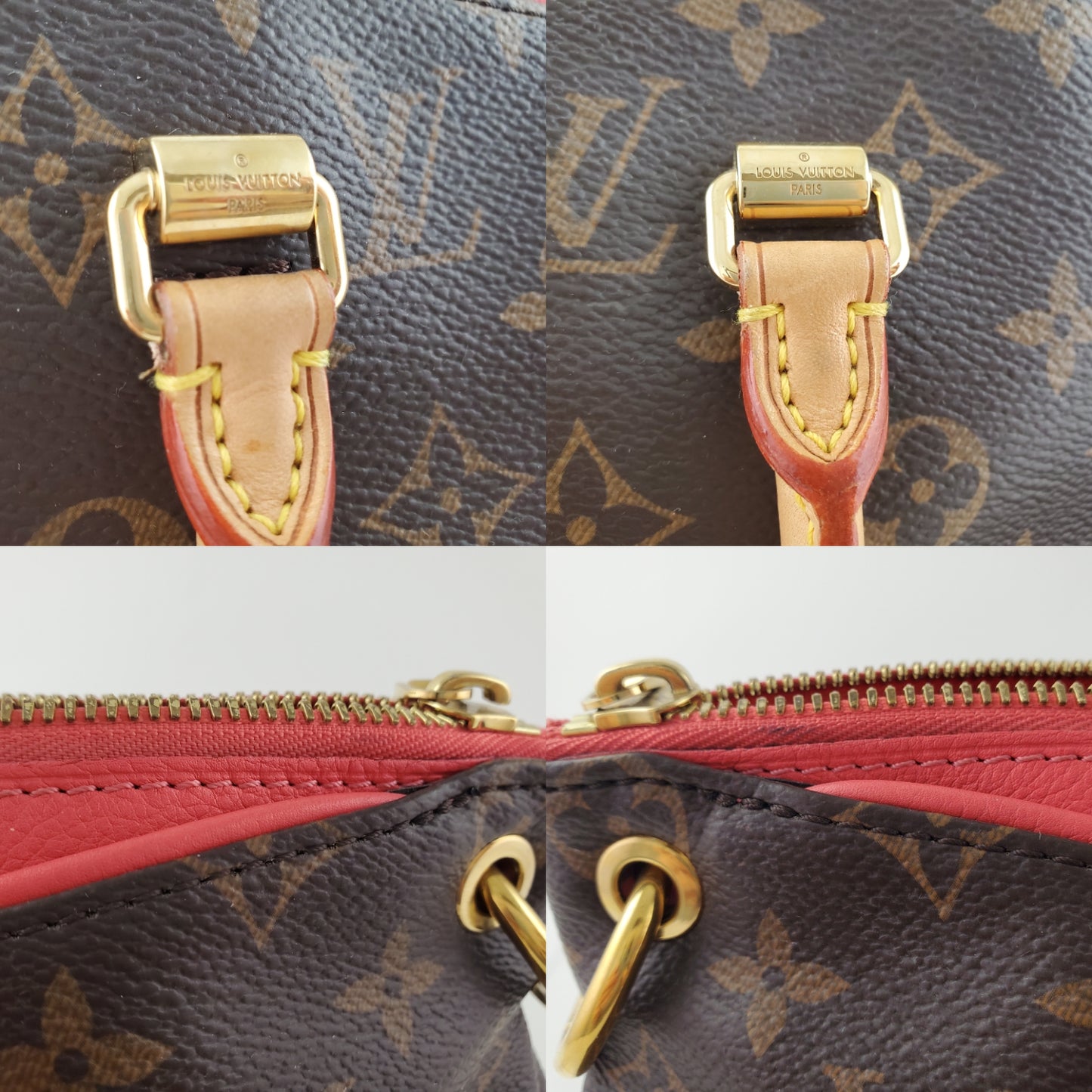 Louis Vuitton Pallas MM Dahlia Pink Monogram Logo Satchel Bag