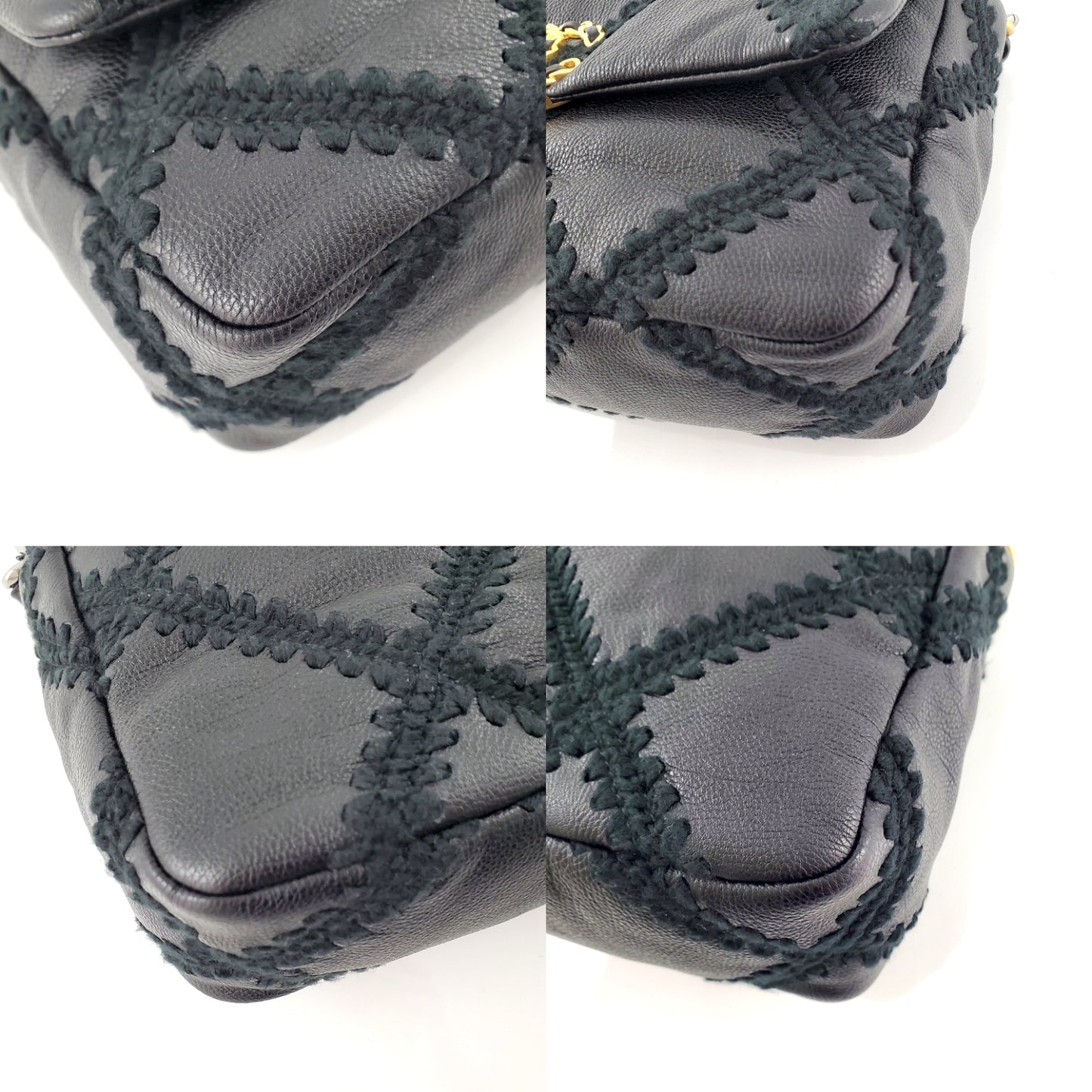 CHANEL 19 Black Crochet Calfskin Quilted 2021 Chain Bag