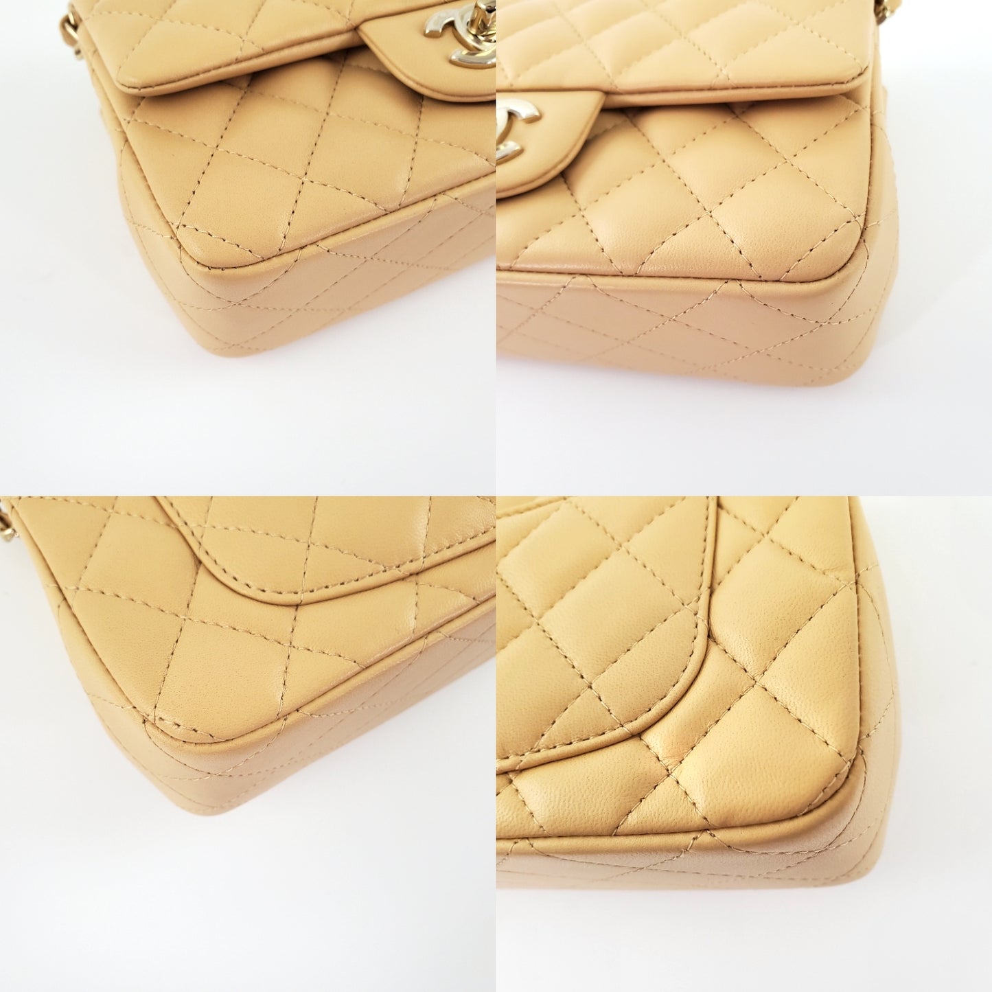 New Chanel Classic 2021 Rectangular Mini Beige Flap Bag