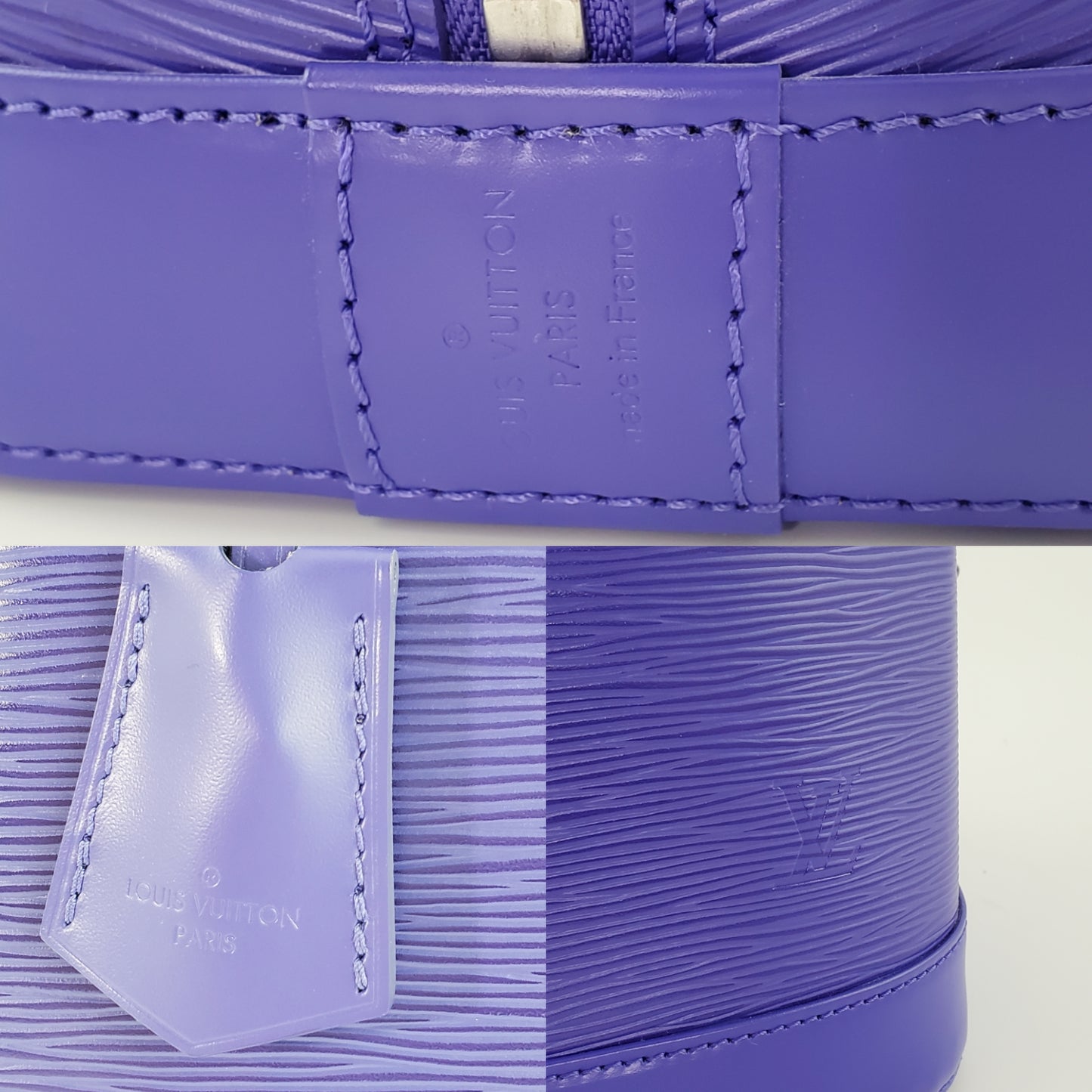 LOUIS VUITTON Purple Epi Alma MM Satchel