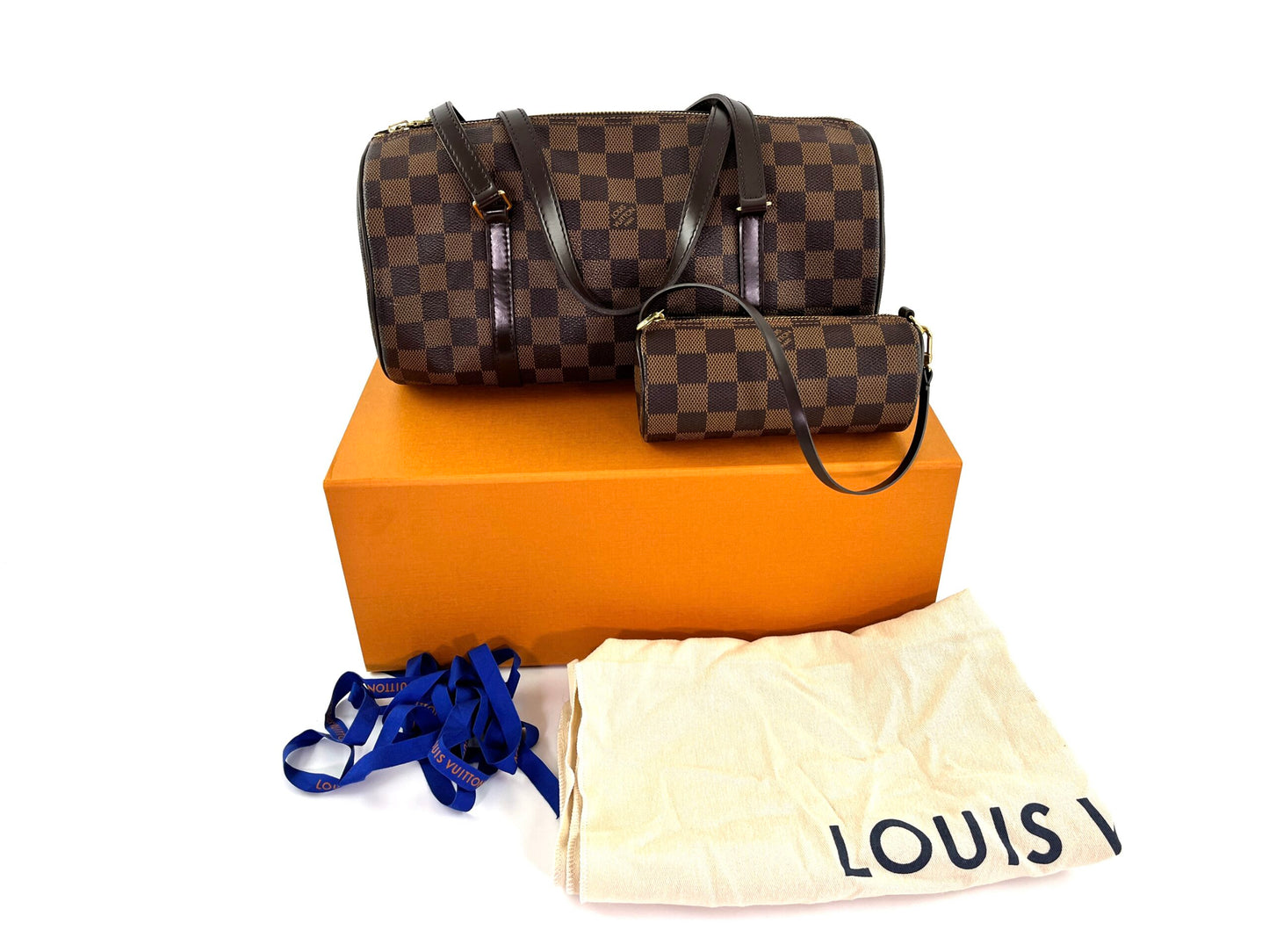 Louis Vuitton Damier Ebene Brown Papillon 30 Bag