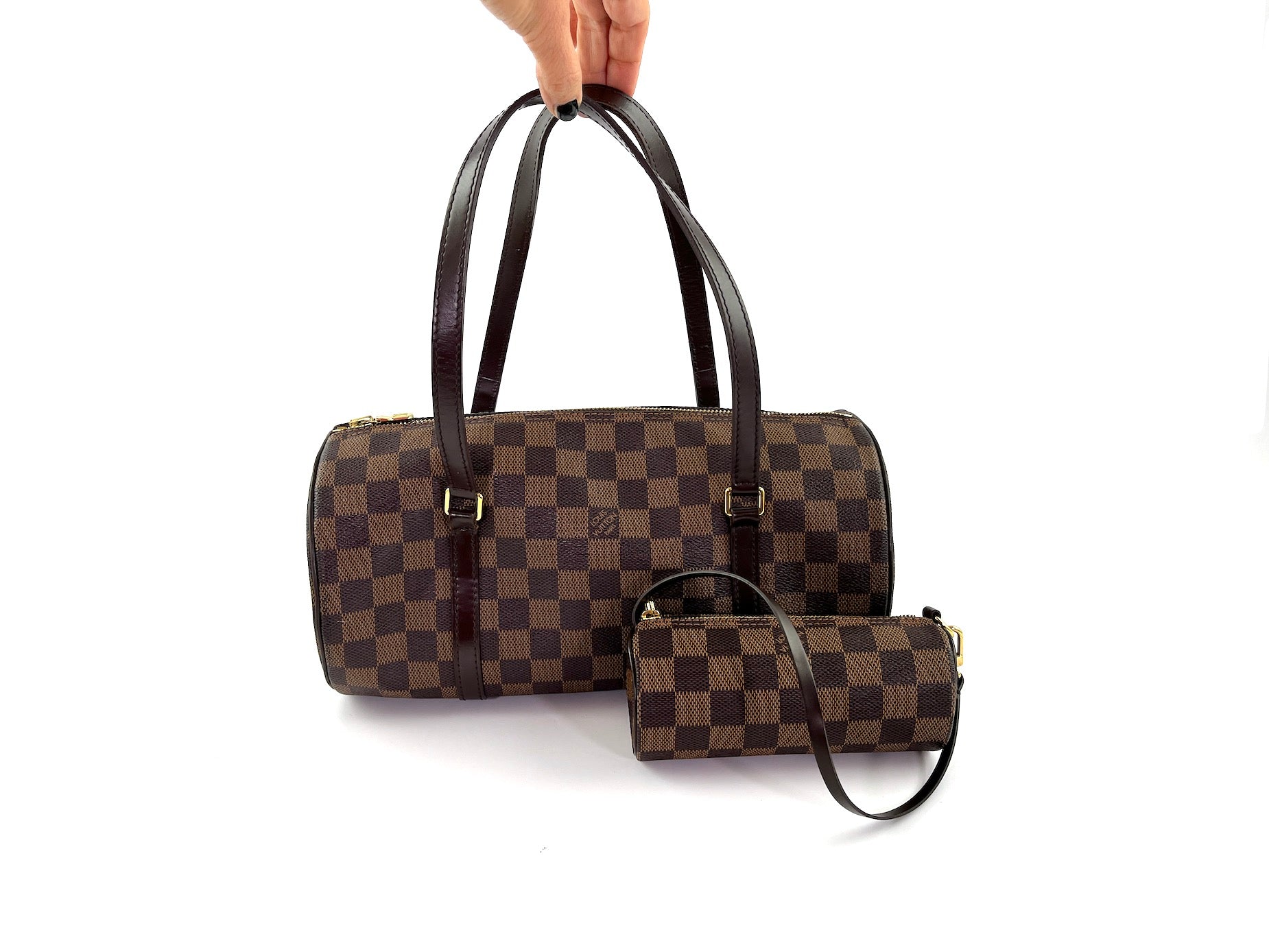 Louis Vuitton Damier Ebene Brown Papillon 30 Bag