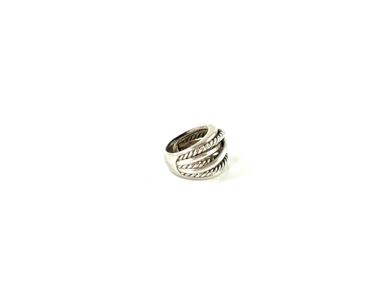 David Yurman Cable Crossover Sterling Silver Ring 6.5