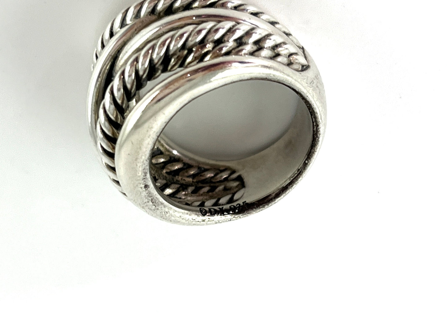 David Yurman Cable Crossover Sterling Silver Ring 6.5