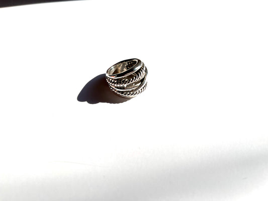David Yurman Cable Crossover Sterling Silver Ring 6.5