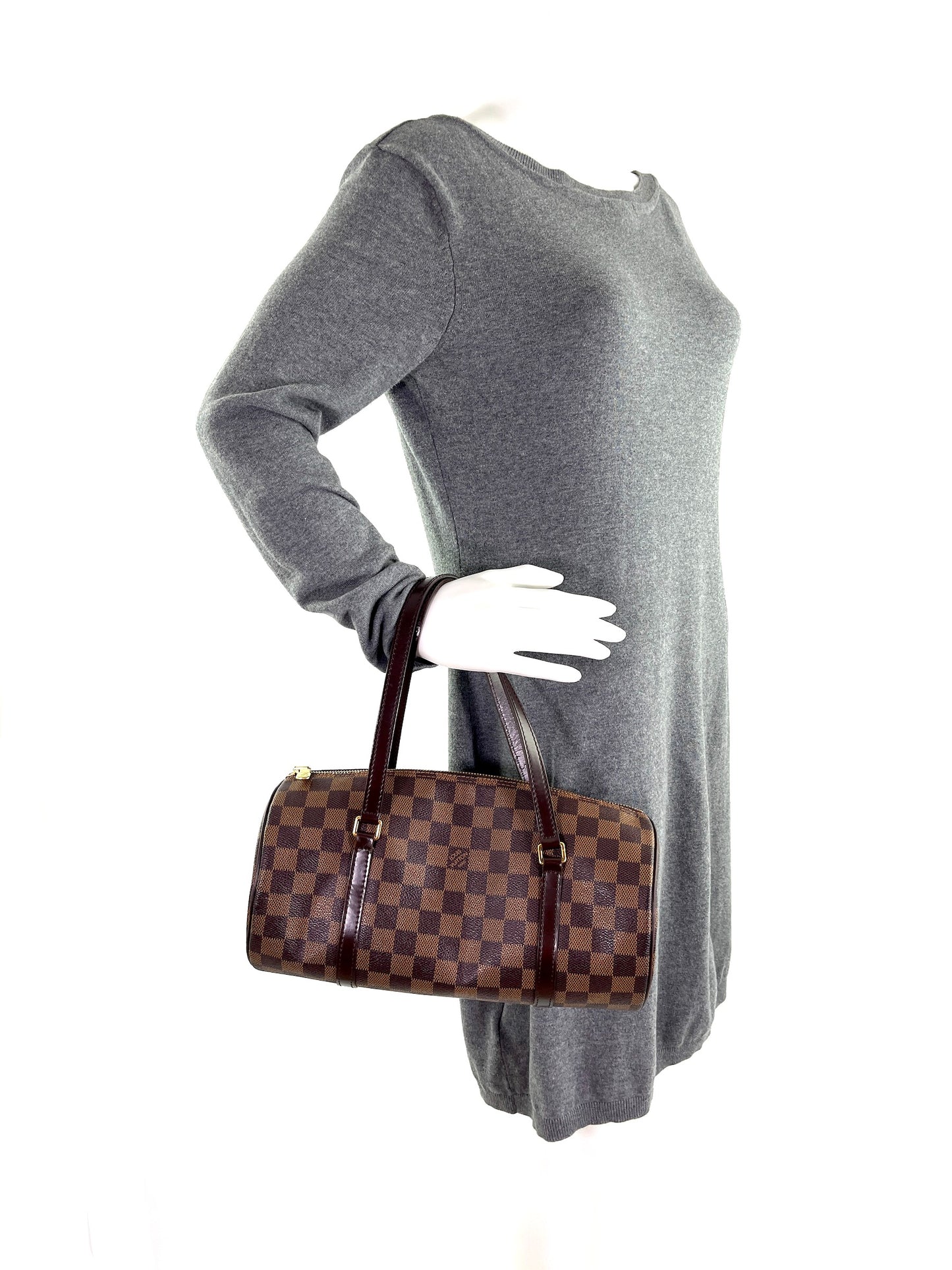 Louis Vuitton Damier Ebene Brown Papillon 30 Bag