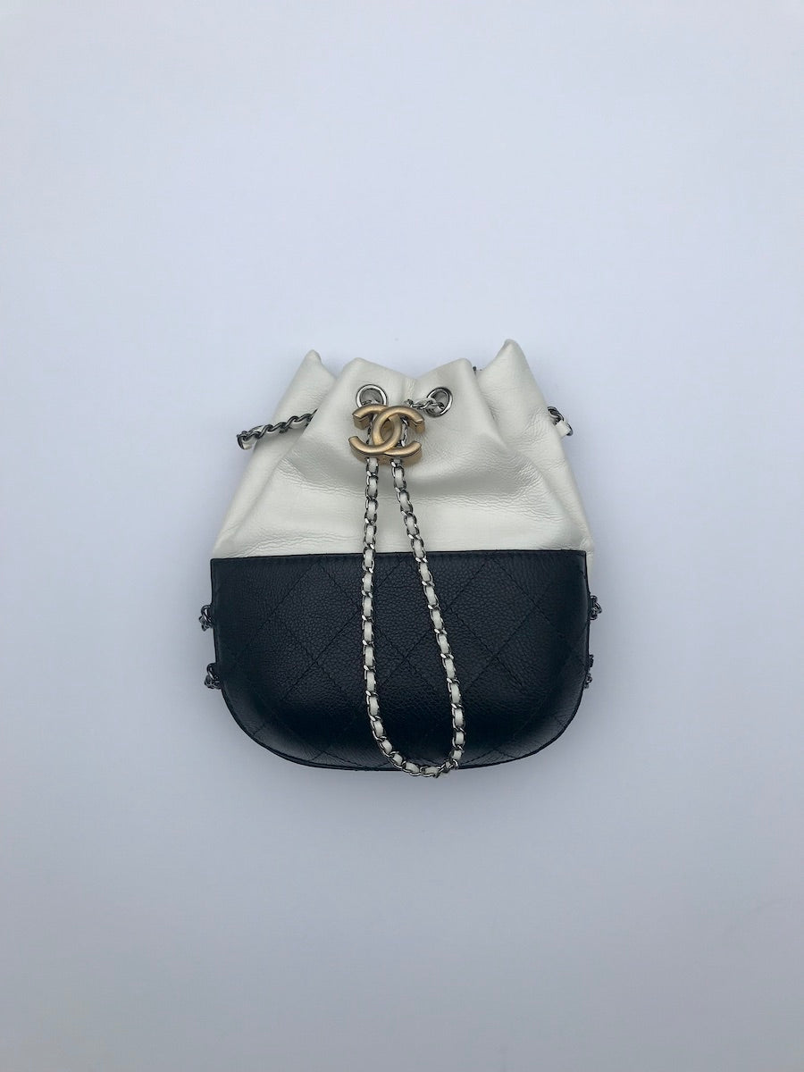 Chanel 2017 Bicolor Gabrielle Small Bucket Bag