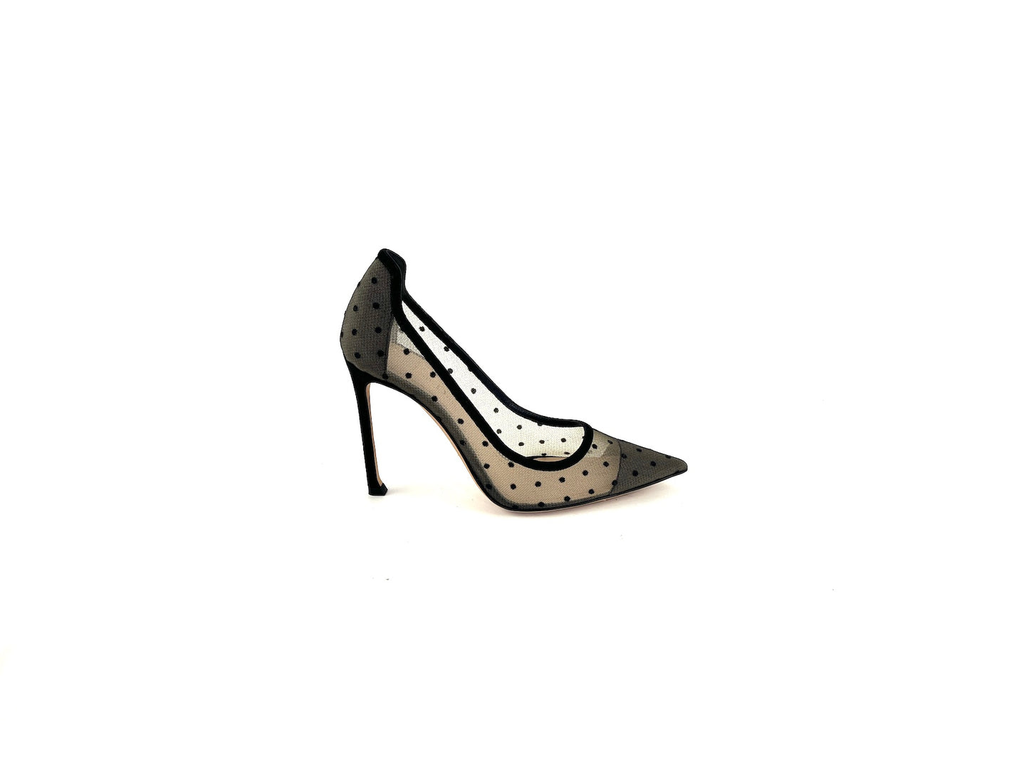 New Christian Dior Plumetis Polka Dot Mesh D-Moi Pumps 37 6.5