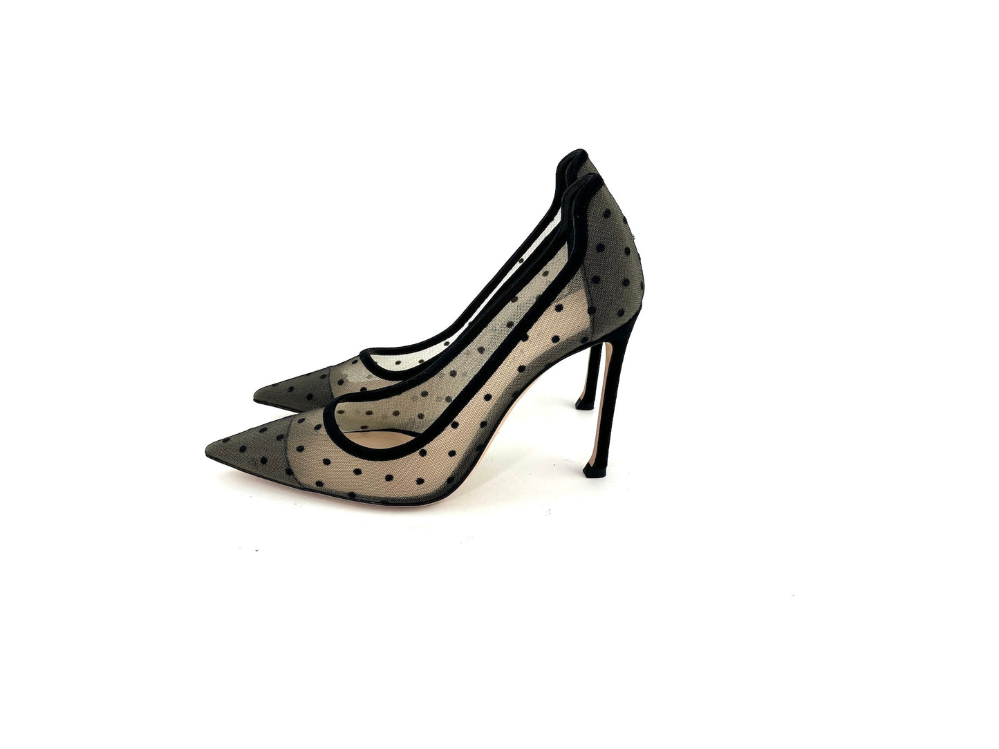 New Christian Dior Plumetis Polka Dot Mesh D-Moi Pumps 37 6.5