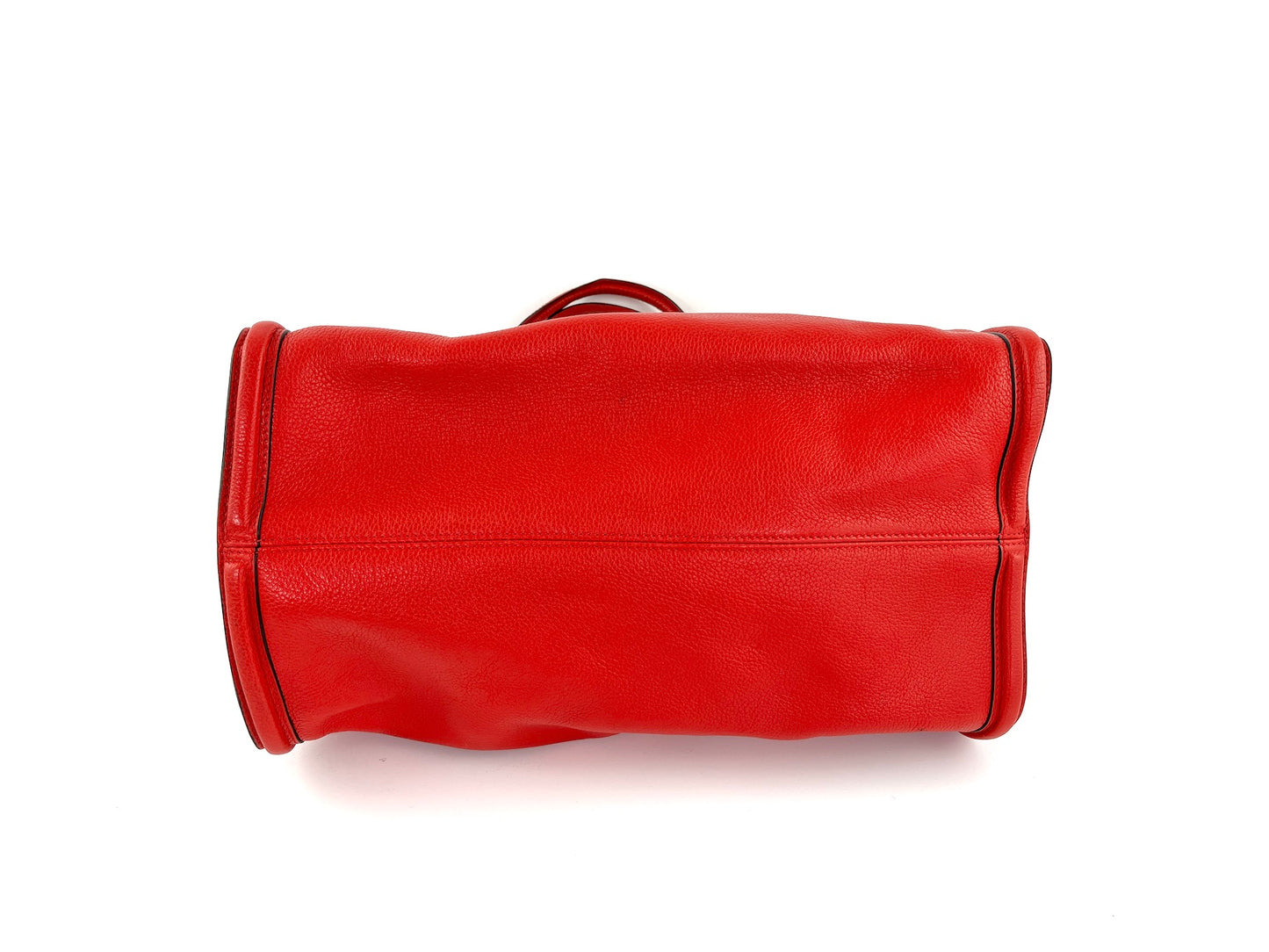 Alexander McQueen Red Grained Leather Tote