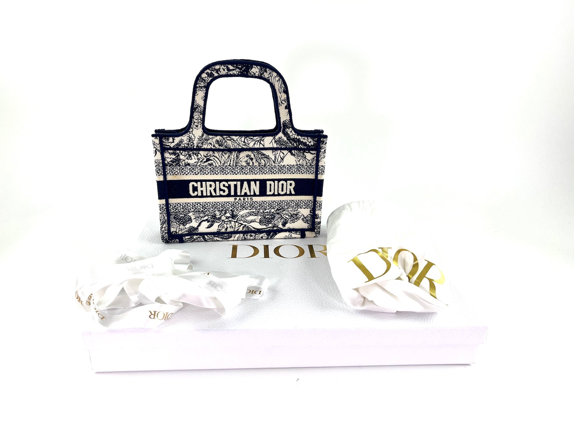 Christian Dior 2021 Mini Oblique Book Bag Tote