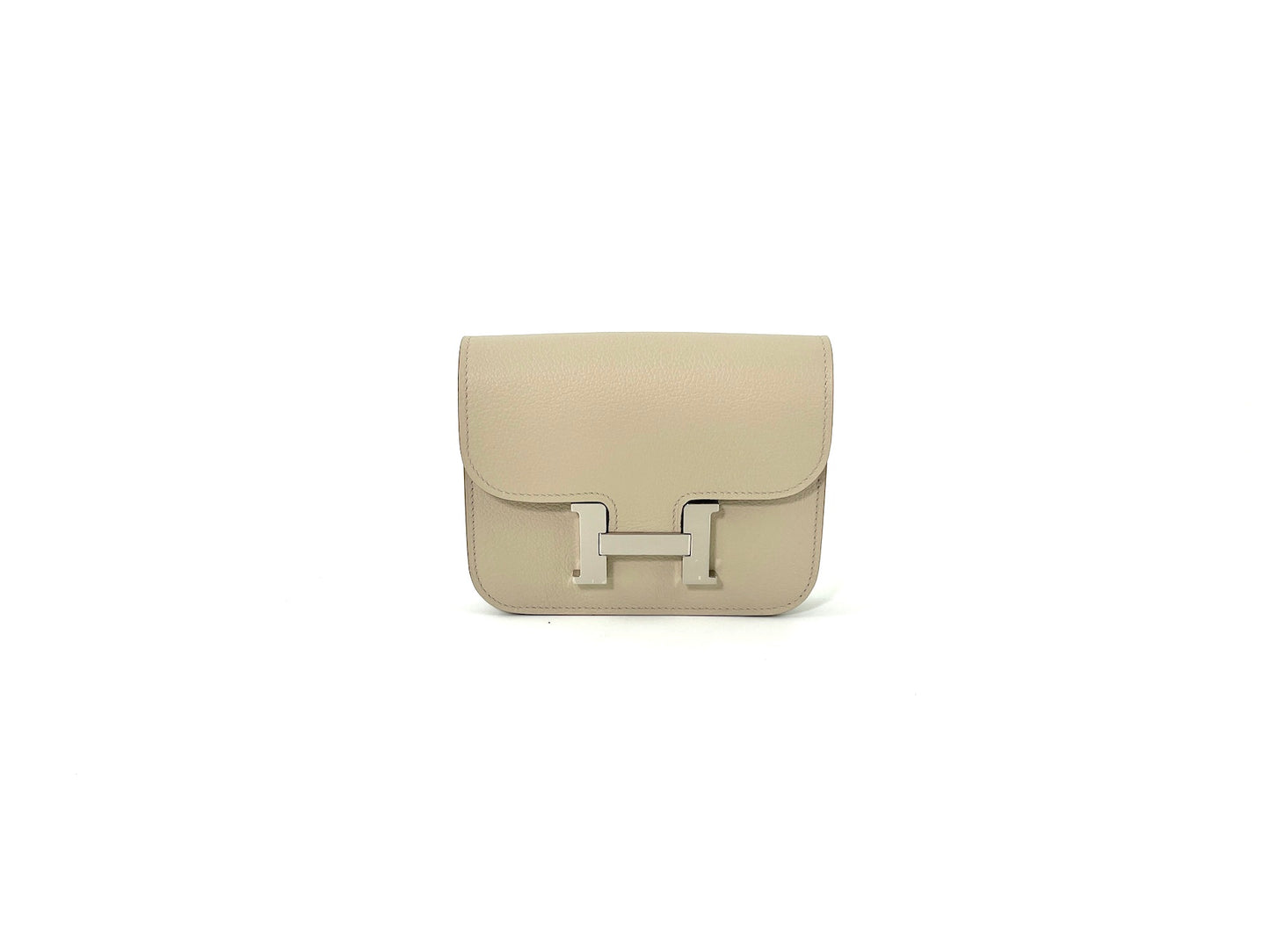 New HERMES Constance Slim Compact Beton Wallet Belt Bag