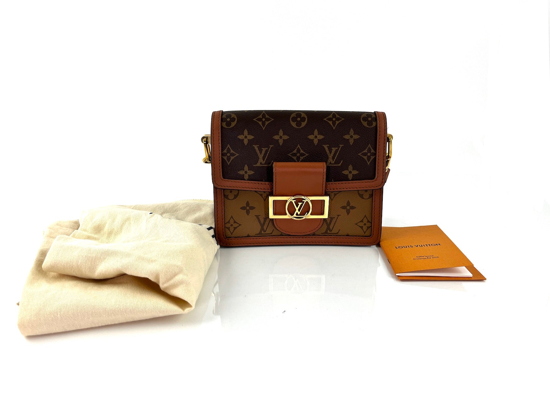 LOUIS VUITTON Dauphine Mini 2019 Monogram Reverse Crossbody Bag