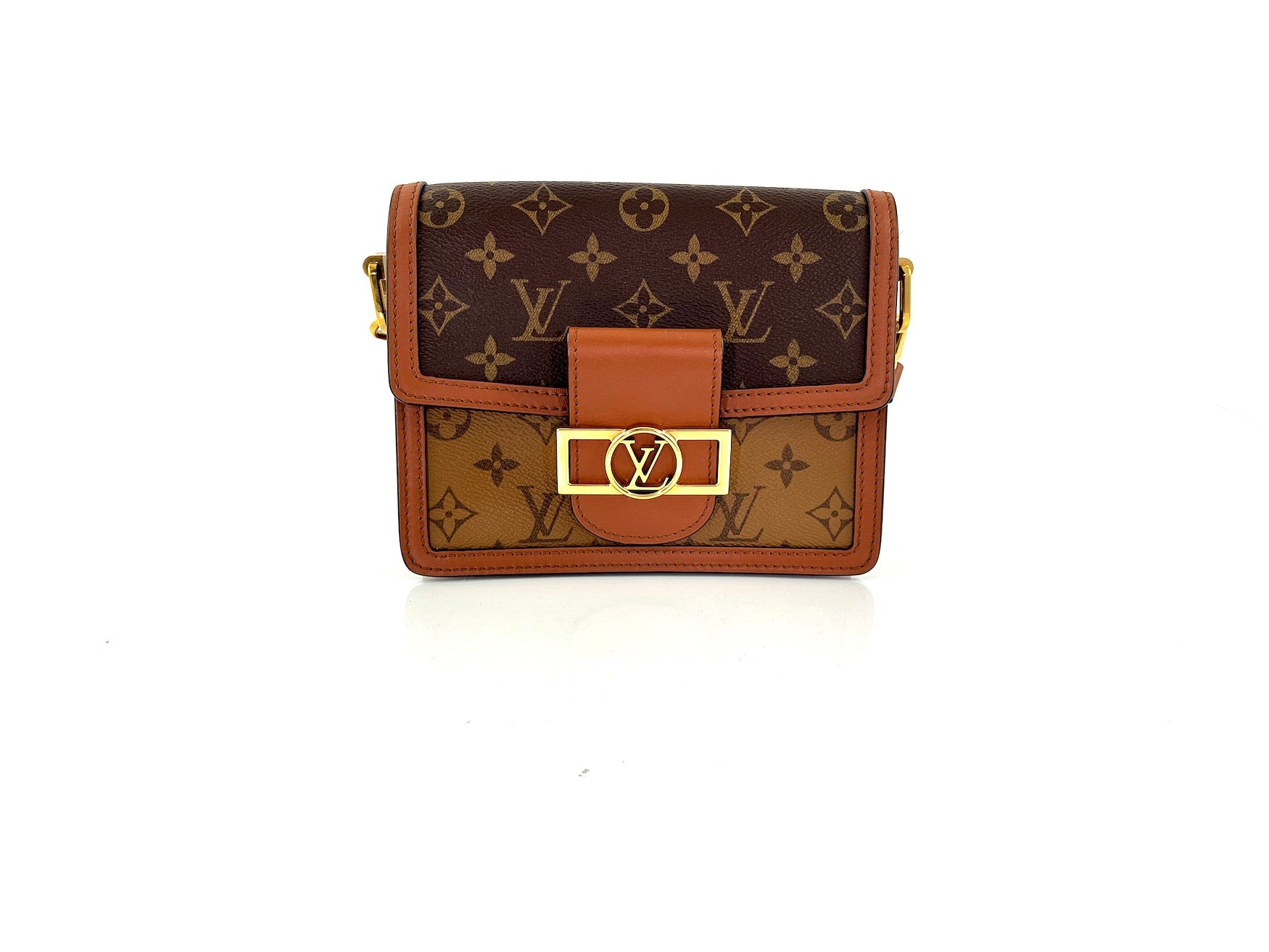 LOUIS VUITTON Dauphine Mini 2019 Monogram Reverse Crossbody Bag