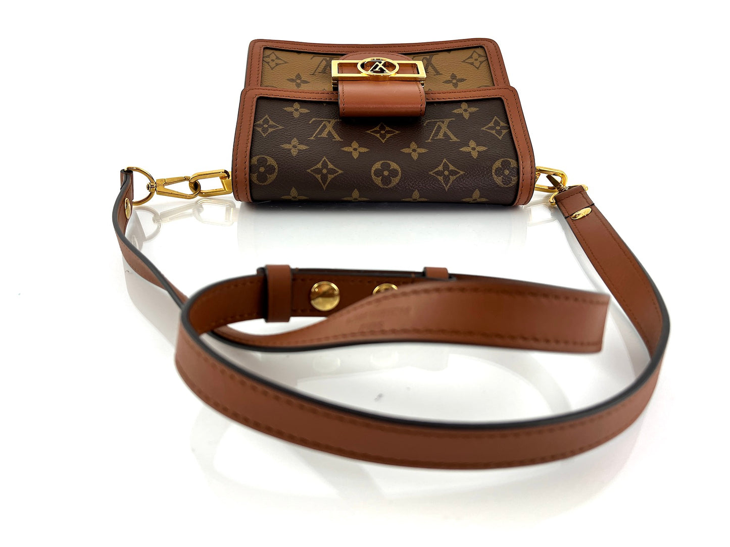 LOUIS VUITTON Dauphine Mini 2019 Monogram Reverse Crossbody Bag