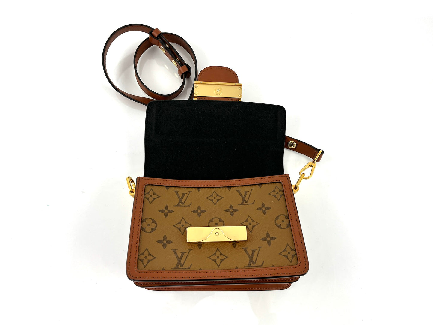 LOUIS VUITTON Dauphine Mini 2019 Monogram Reverse Crossbody Bag