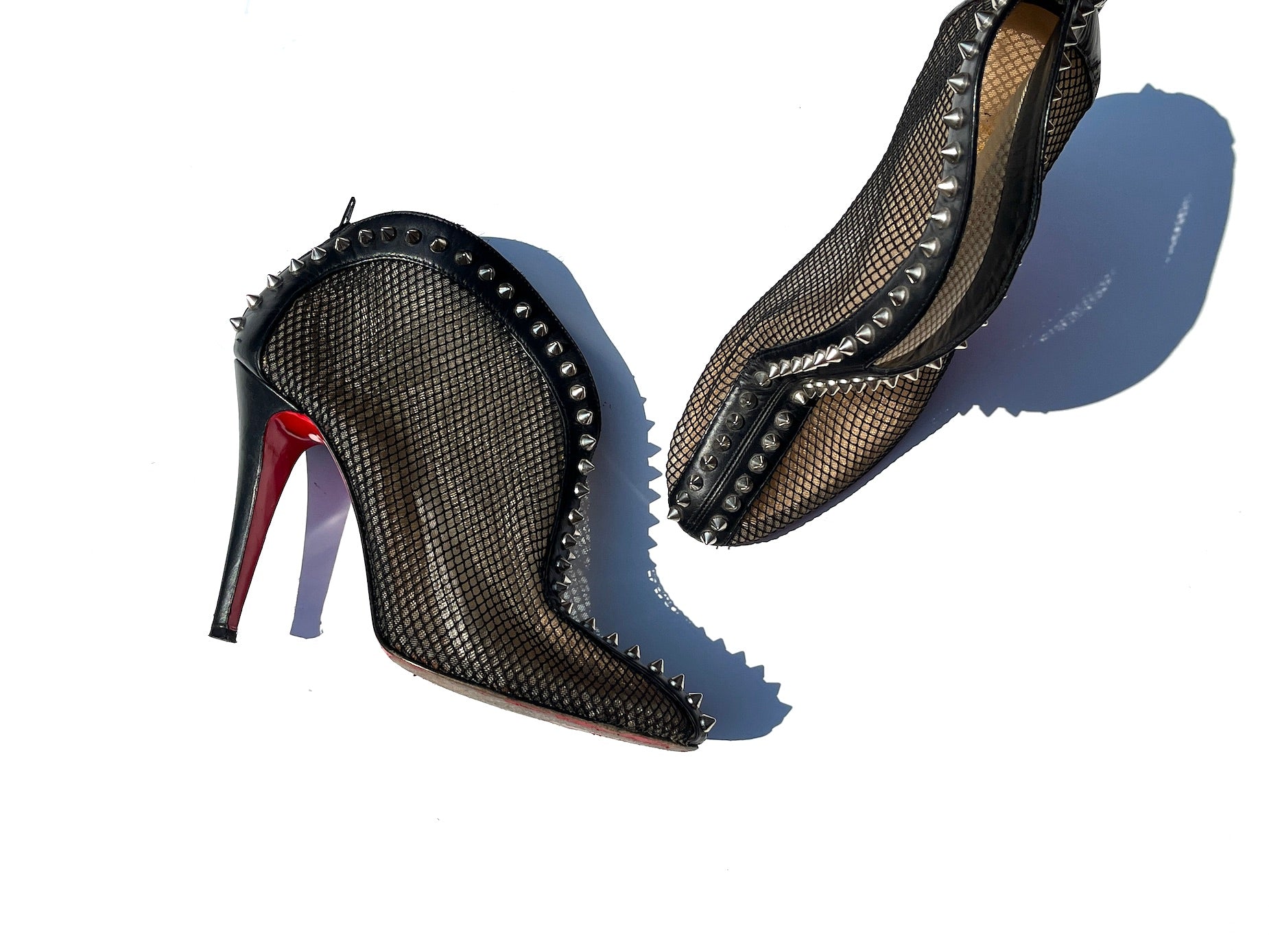 Christian louboutin mesh booties best sale