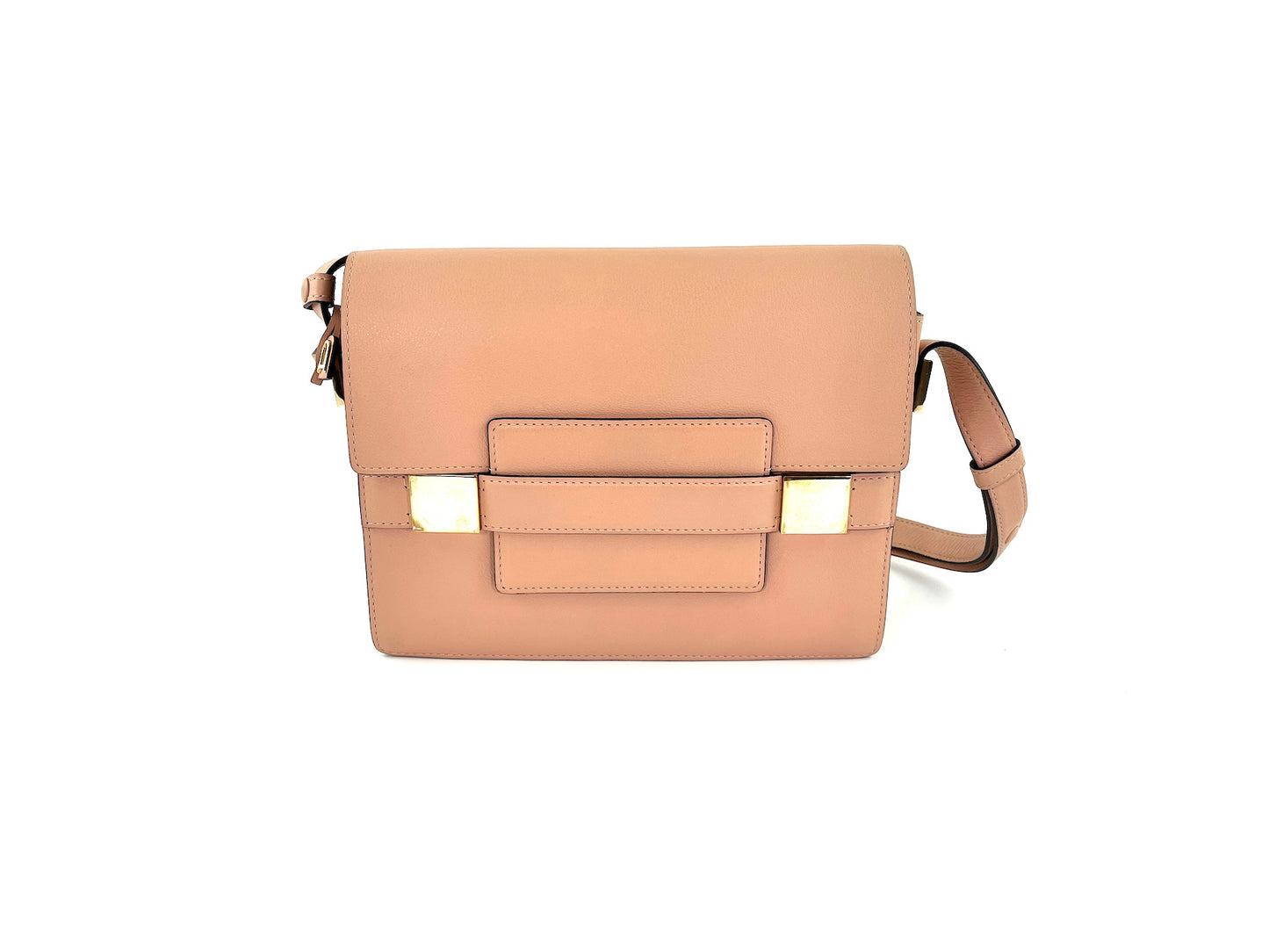 DELVAUX Madame PM Pink Hardware Crossbody Bag